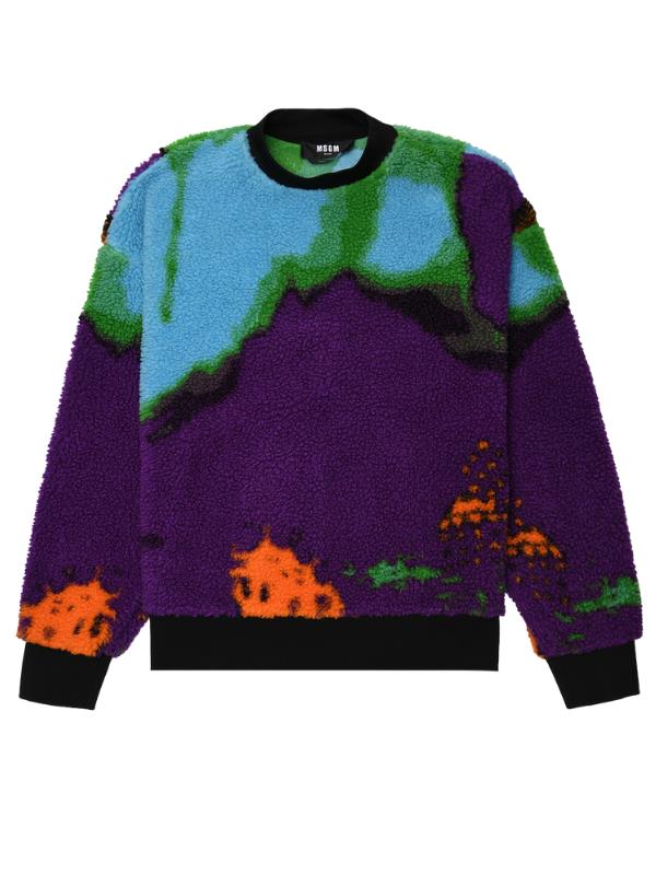 Msgm Sweater Earth Galaxy Purple