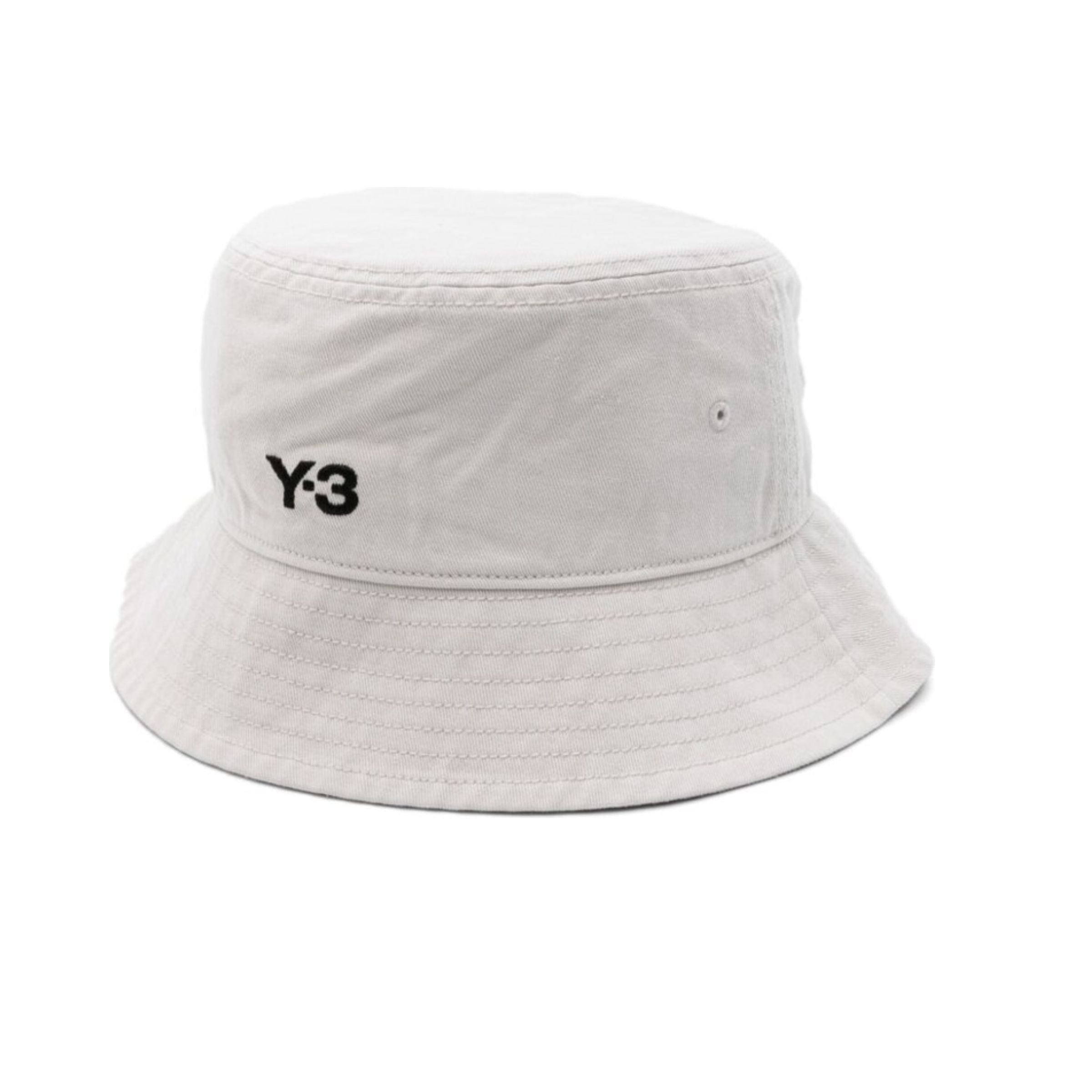 Y-3 Bucket Hat Logo Talc