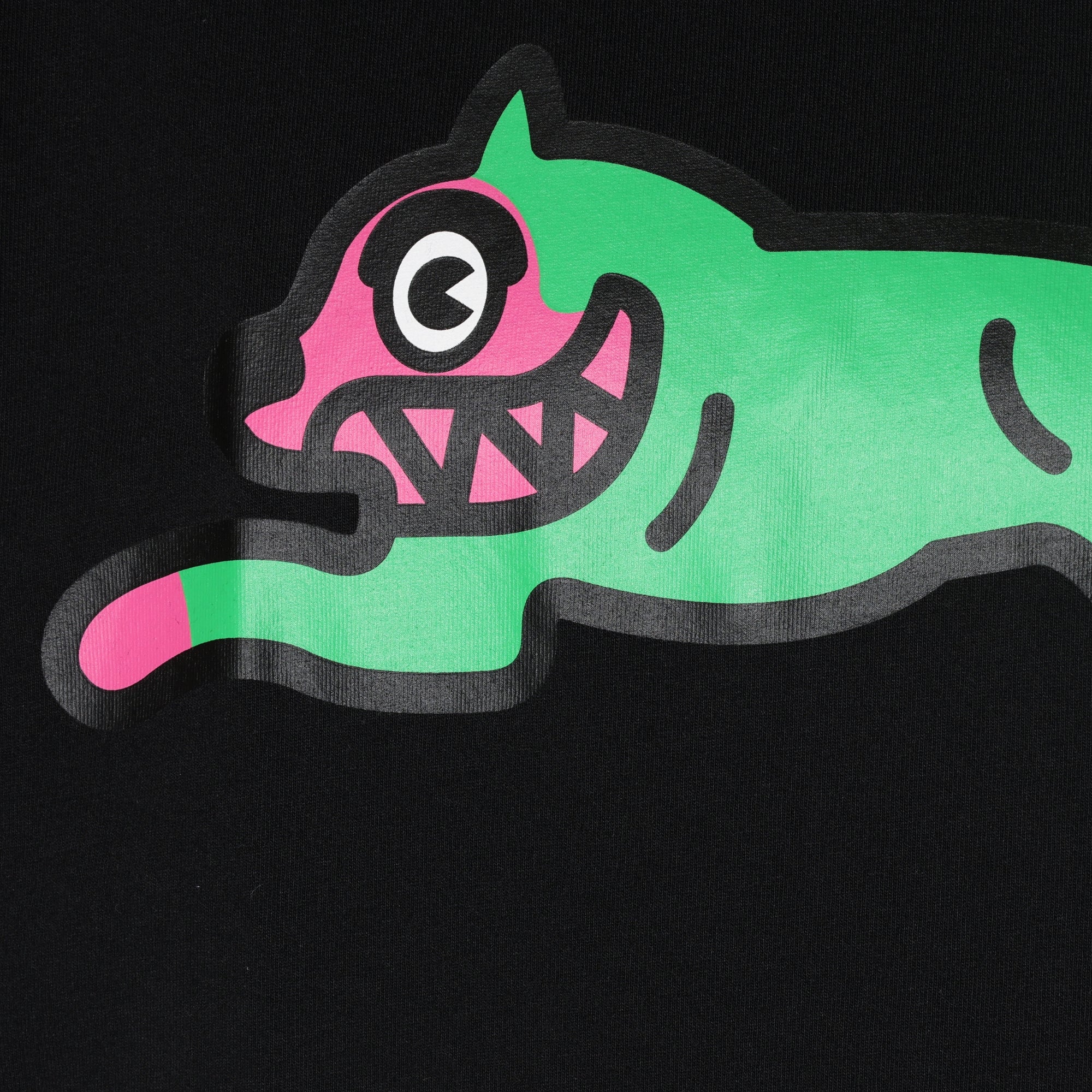 Ice-Cream T-Shirt Running Dog Black