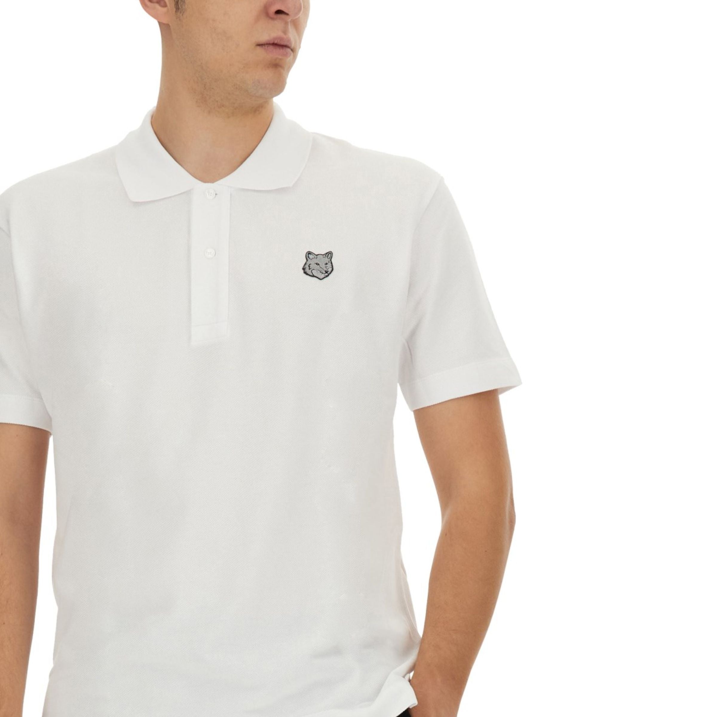 Maison Kitsune Golfer Bold Fox Head White