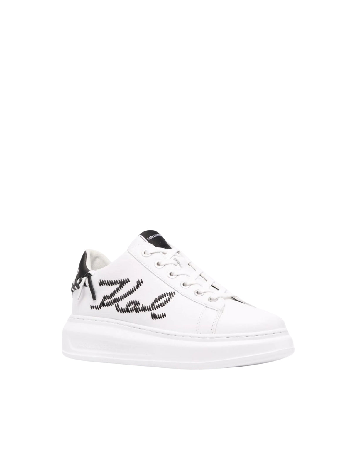 Karl Lagerfeld Sneaker Ladies Whipstitch Lo White-Black