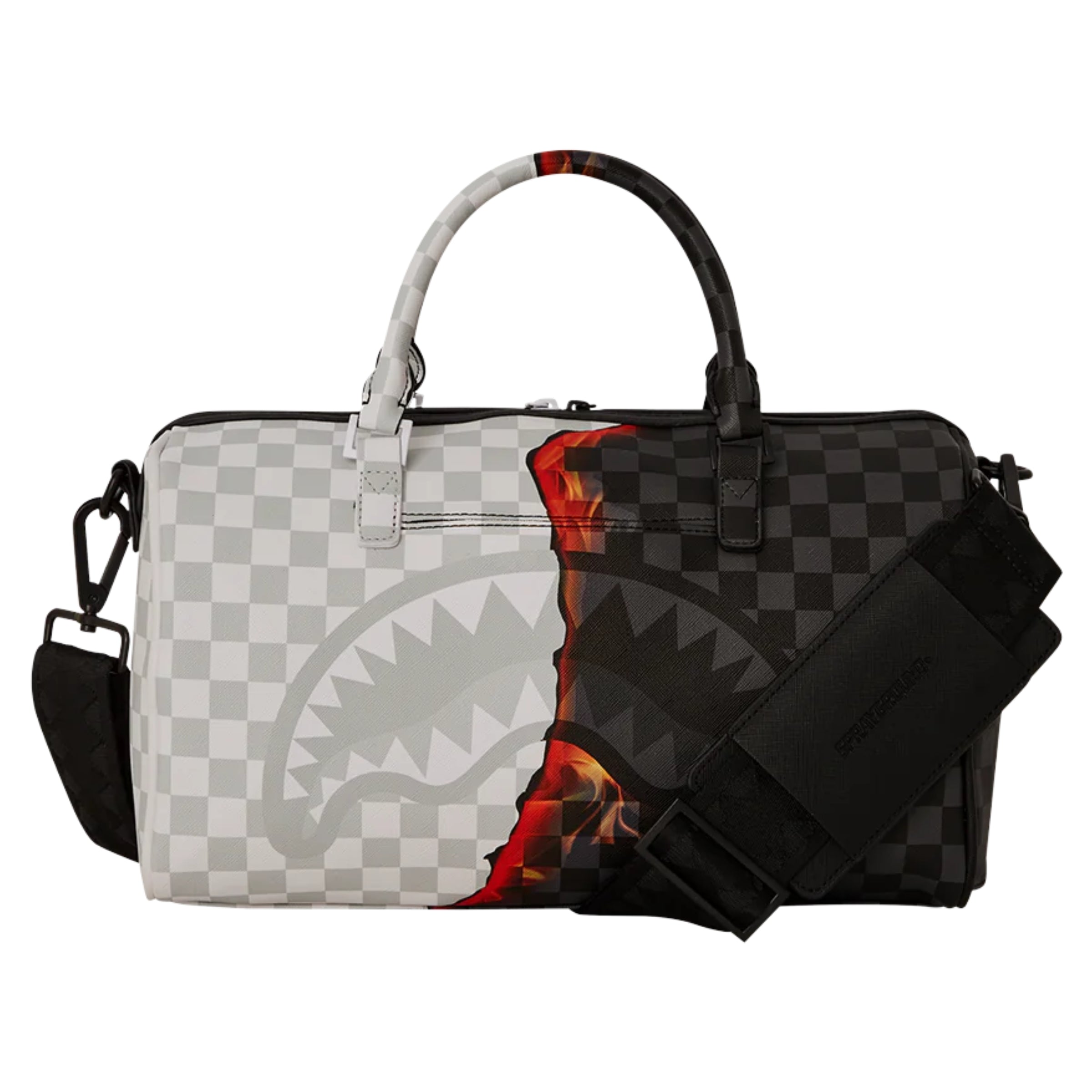 Spray Ground Bag Duffle Ring Of Fire Black-White