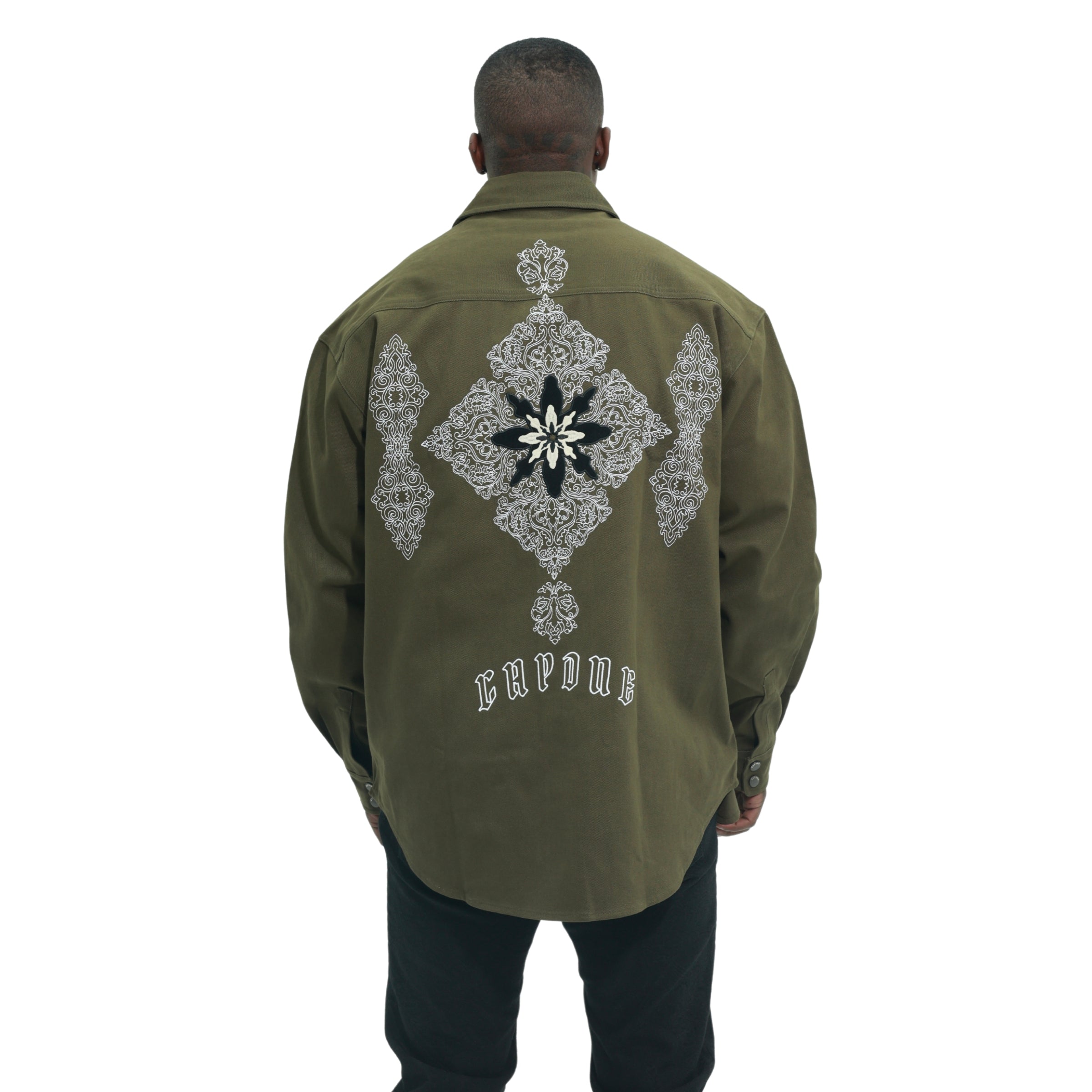 Capone Overshirt Buttoned Up Green