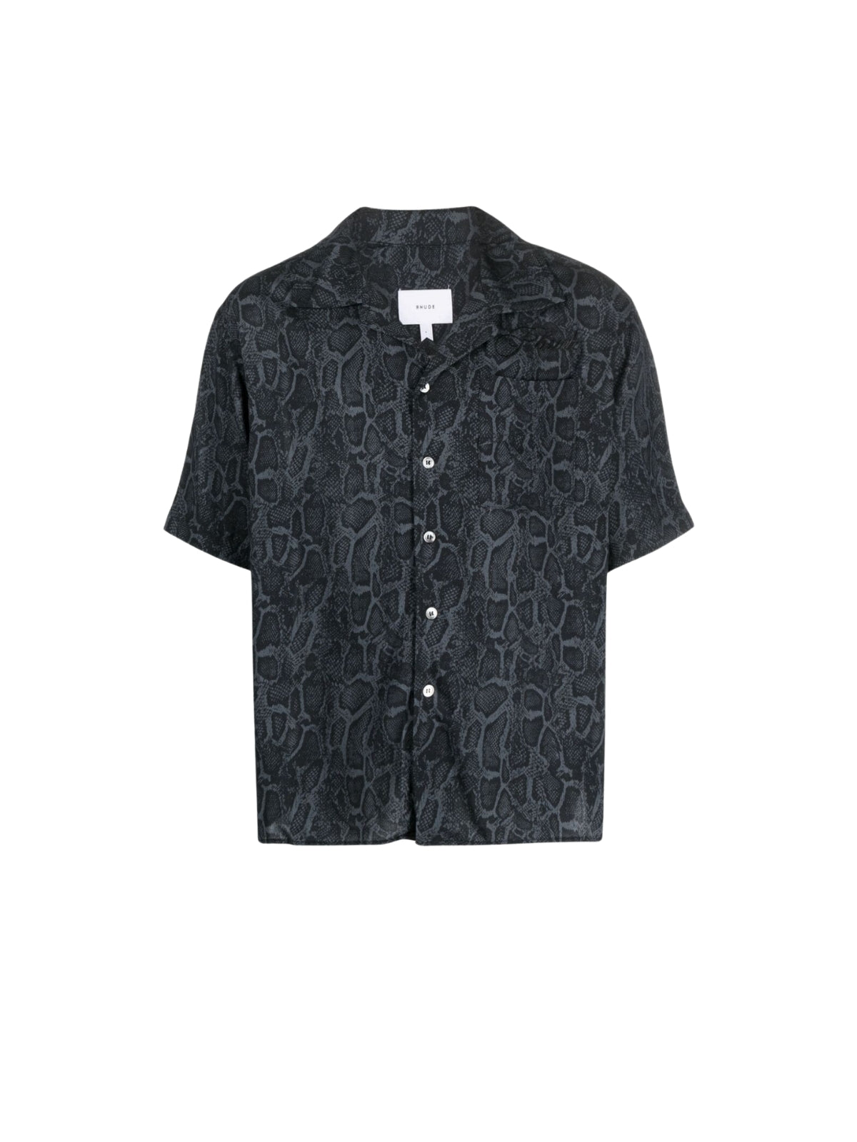 Rhude Shirt Rayon Snake Black