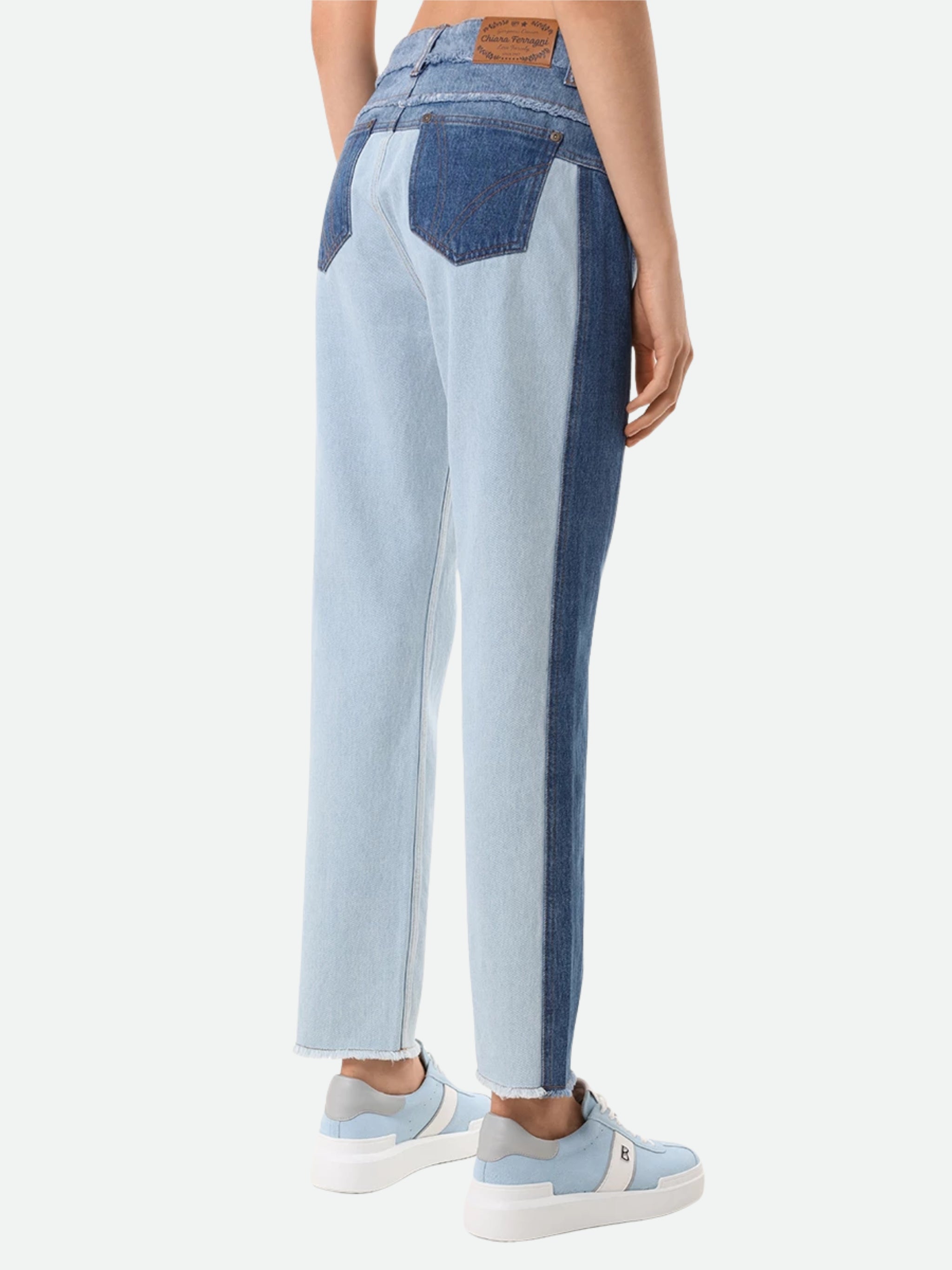 Chiara Ferragni Jeans Denim Patchwork Blue