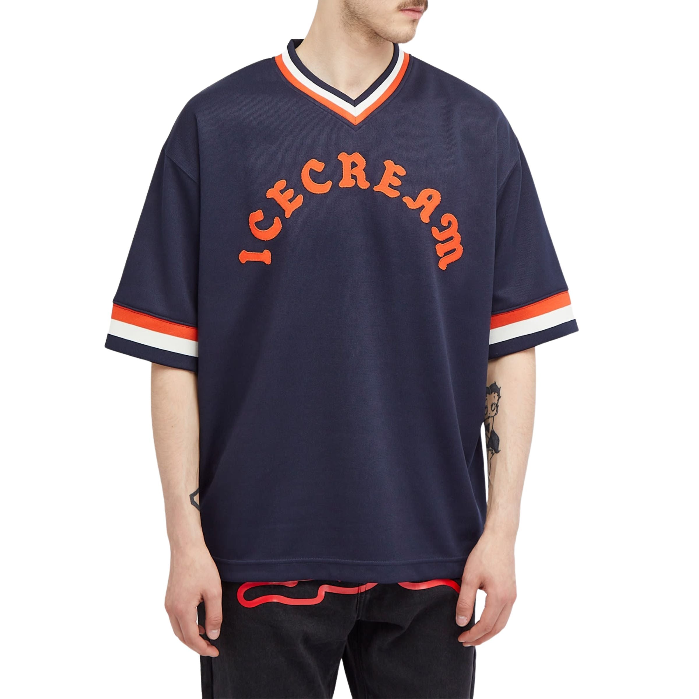 Ice-Cream T-Shirt Football Navy