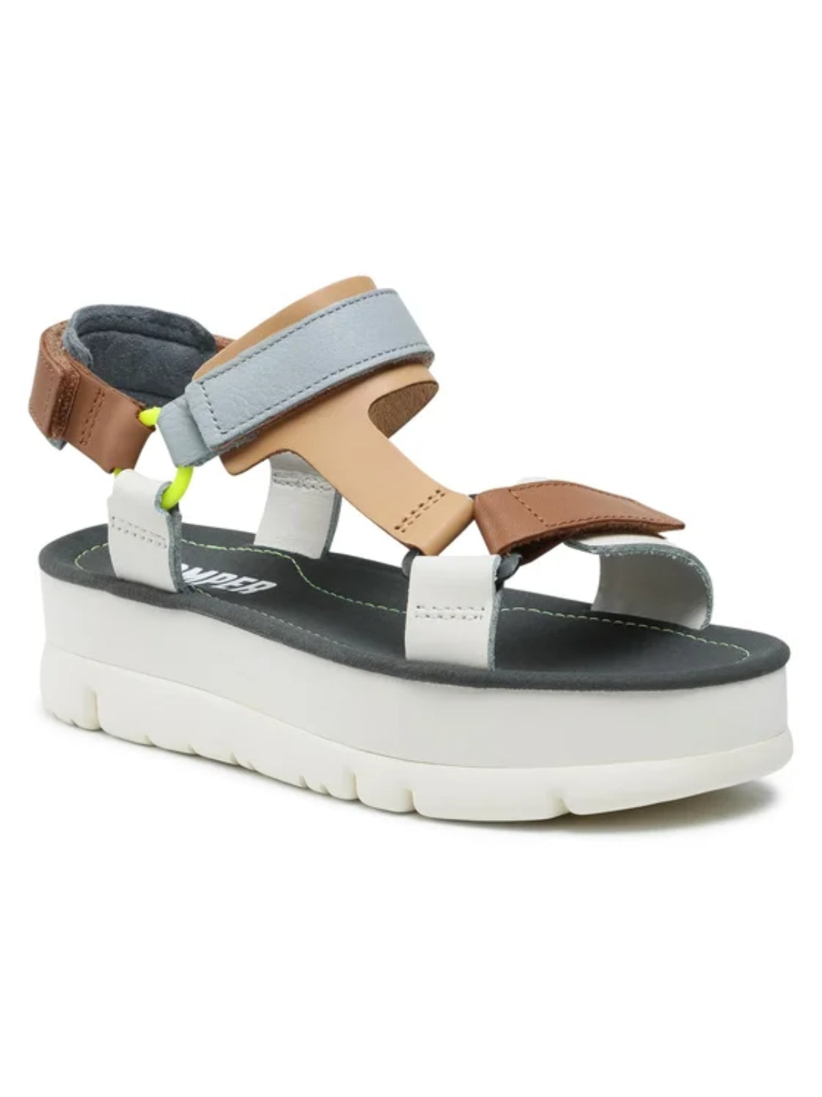 Camper Ladies Sandals Oruga Up Multicolour White-Beige