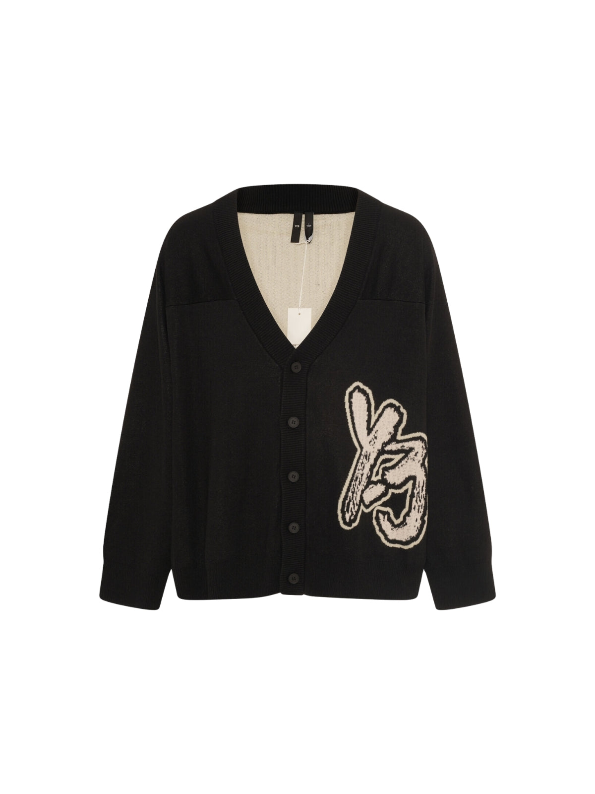 Y-3 Cardigan Logo Knit Black