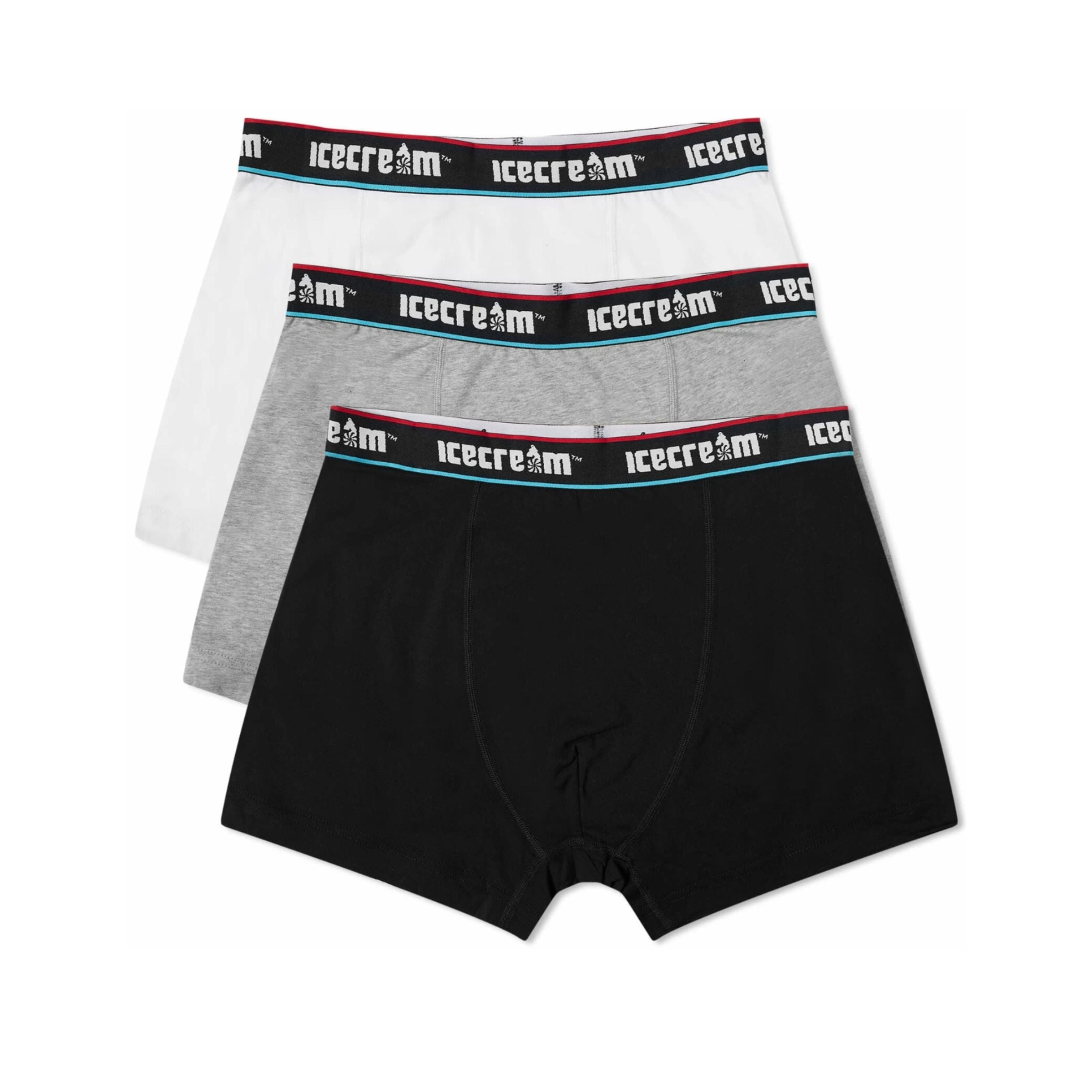 Ice-Cream Boxers Classic 3 Pack Black-Grey-White
