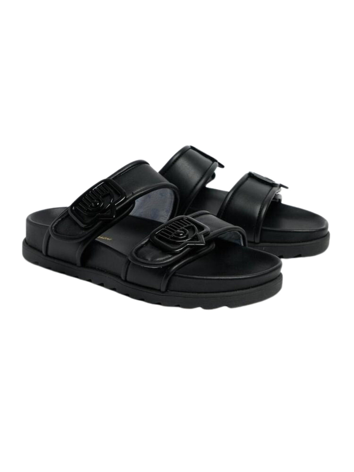 Chiara Ferragni Slide Eyelike Buckle Black