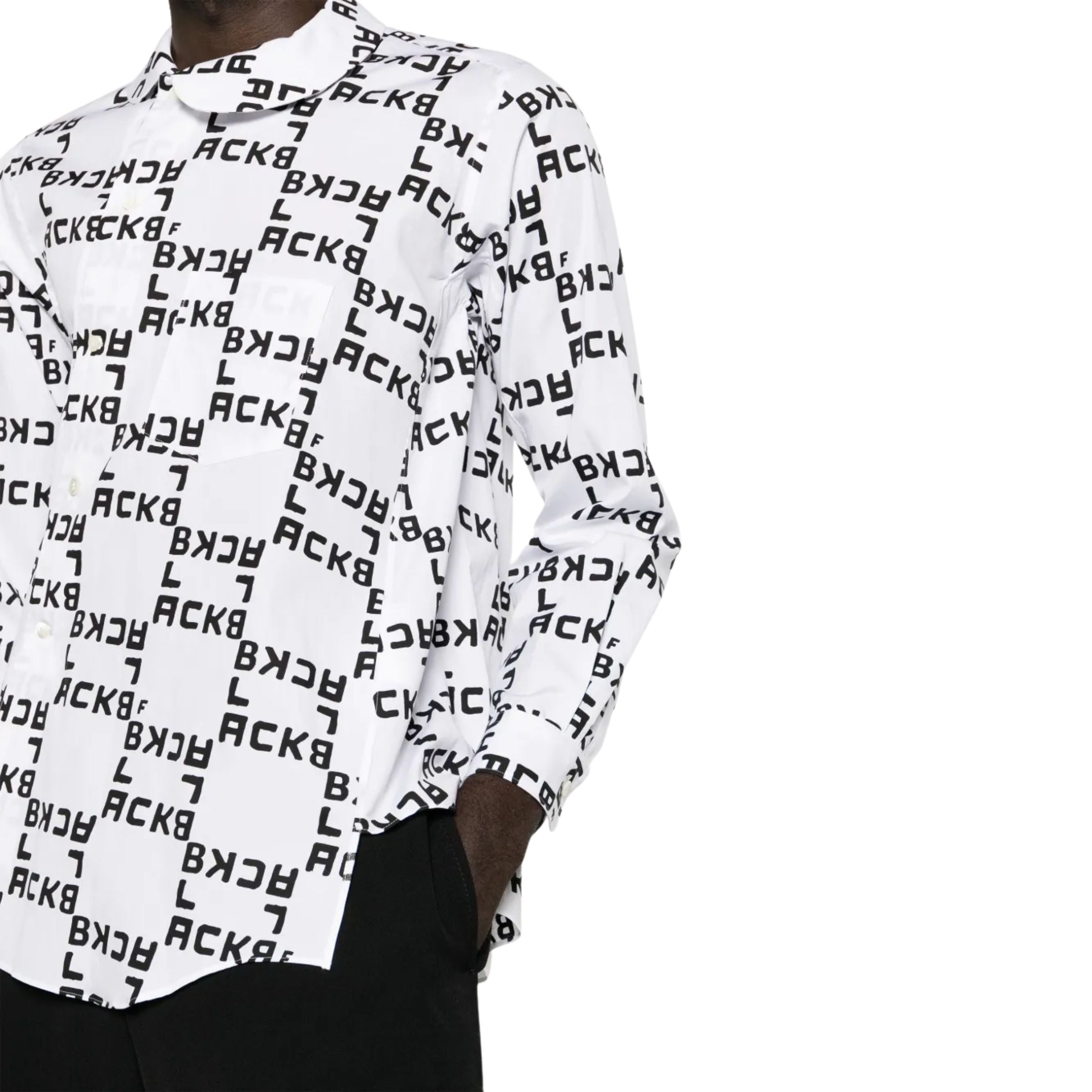 Comme Des Garcons Shirt Allover Print Black-White