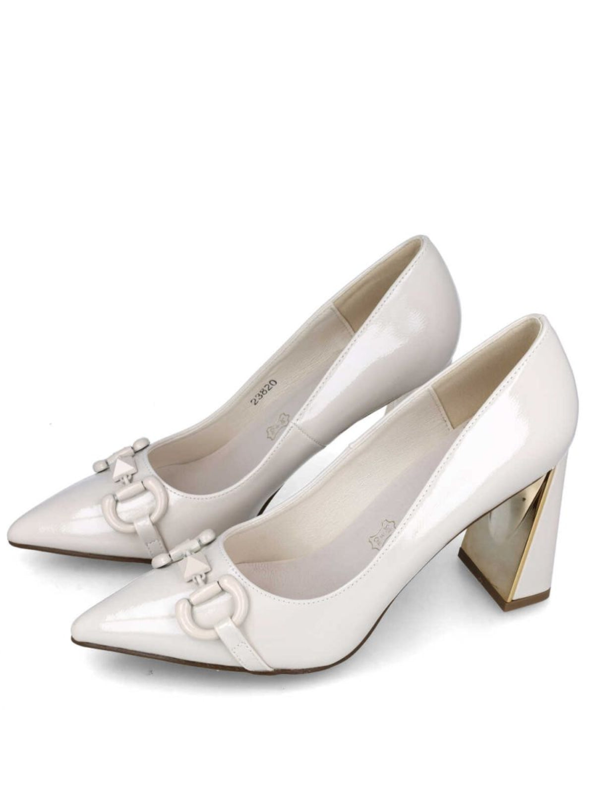 Menbur Heels Top Buckle White