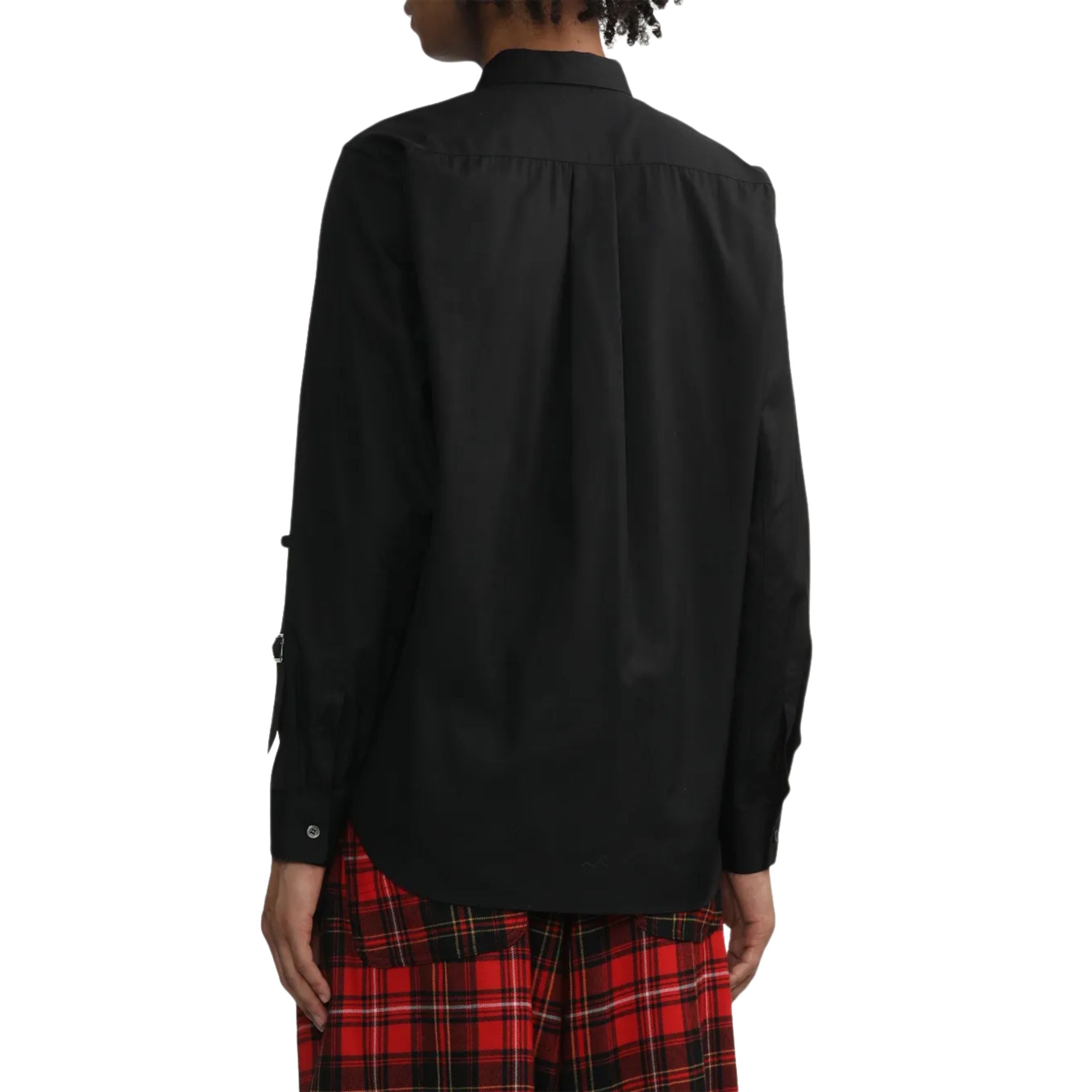 Comme Des Garcons Shirt Buckled Sleeve Black