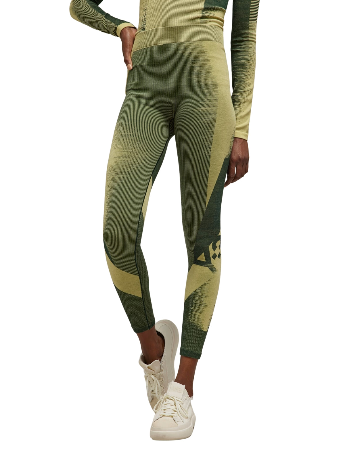 Y-3 Leggings Two-Tone Blaye-Green