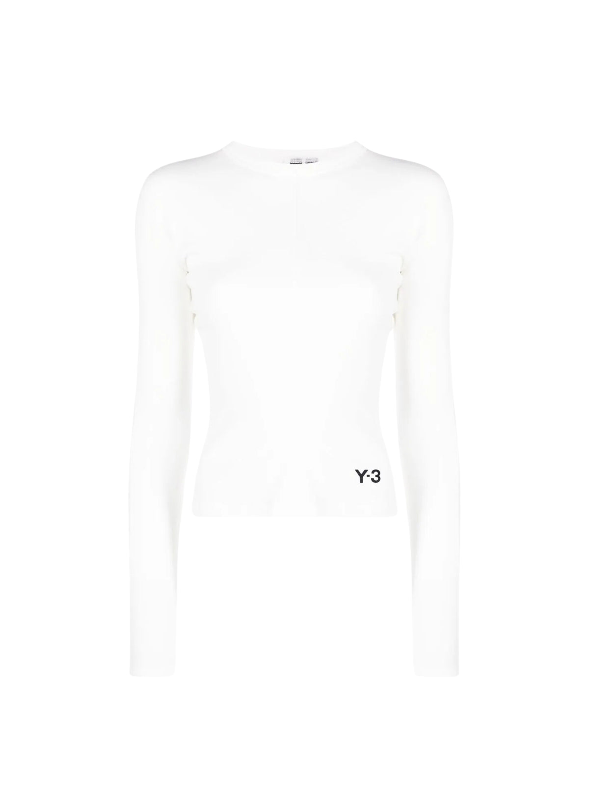 Y-3 T-Shirt L/S Bottom Logo White