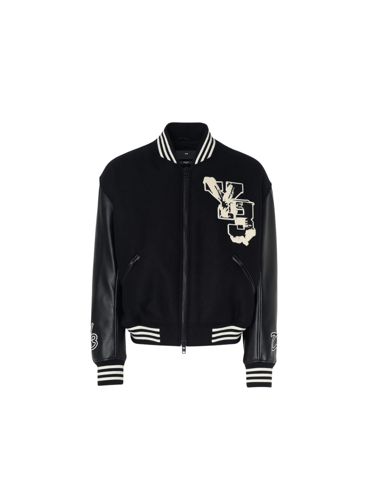 Y-3 Jacket Letterman Logo Black