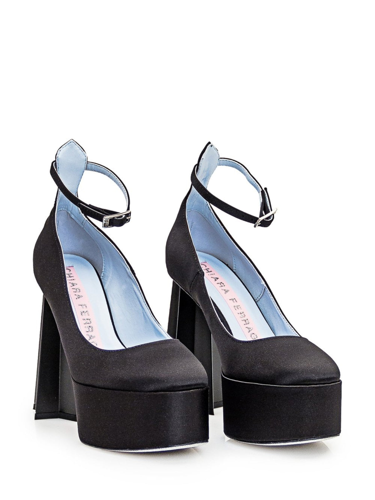 Chiara Ferragni Heel Plateu Satin Black