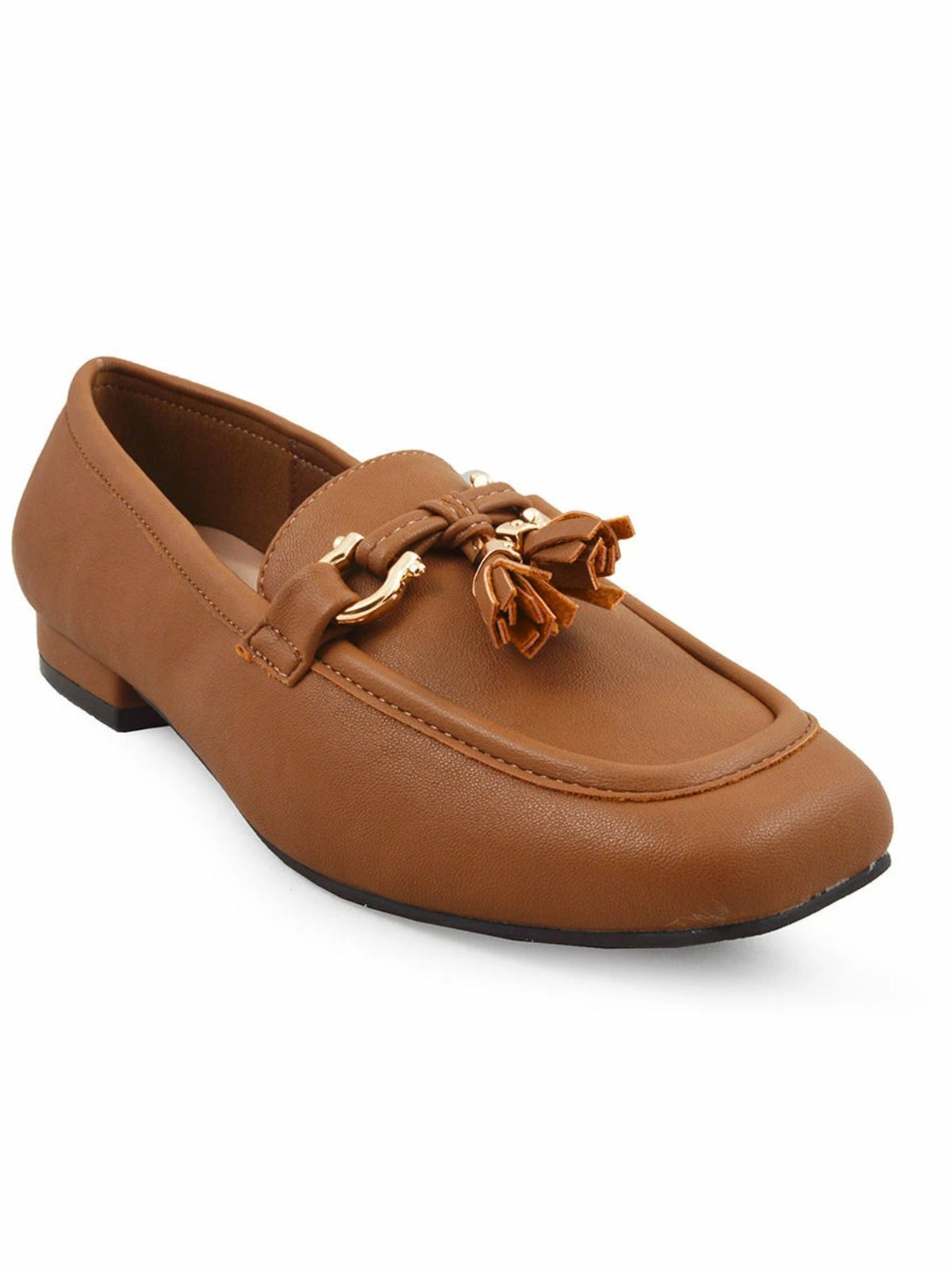 Menbur Shoe Ladies Tassle Tan