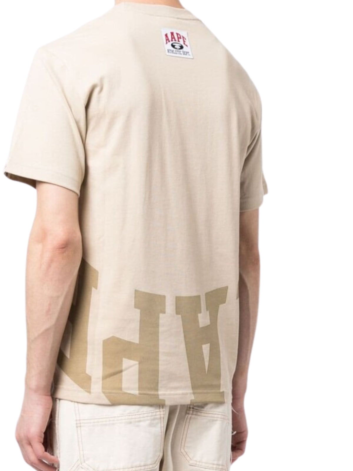 Aape T-Shirt Patch Logo Beige