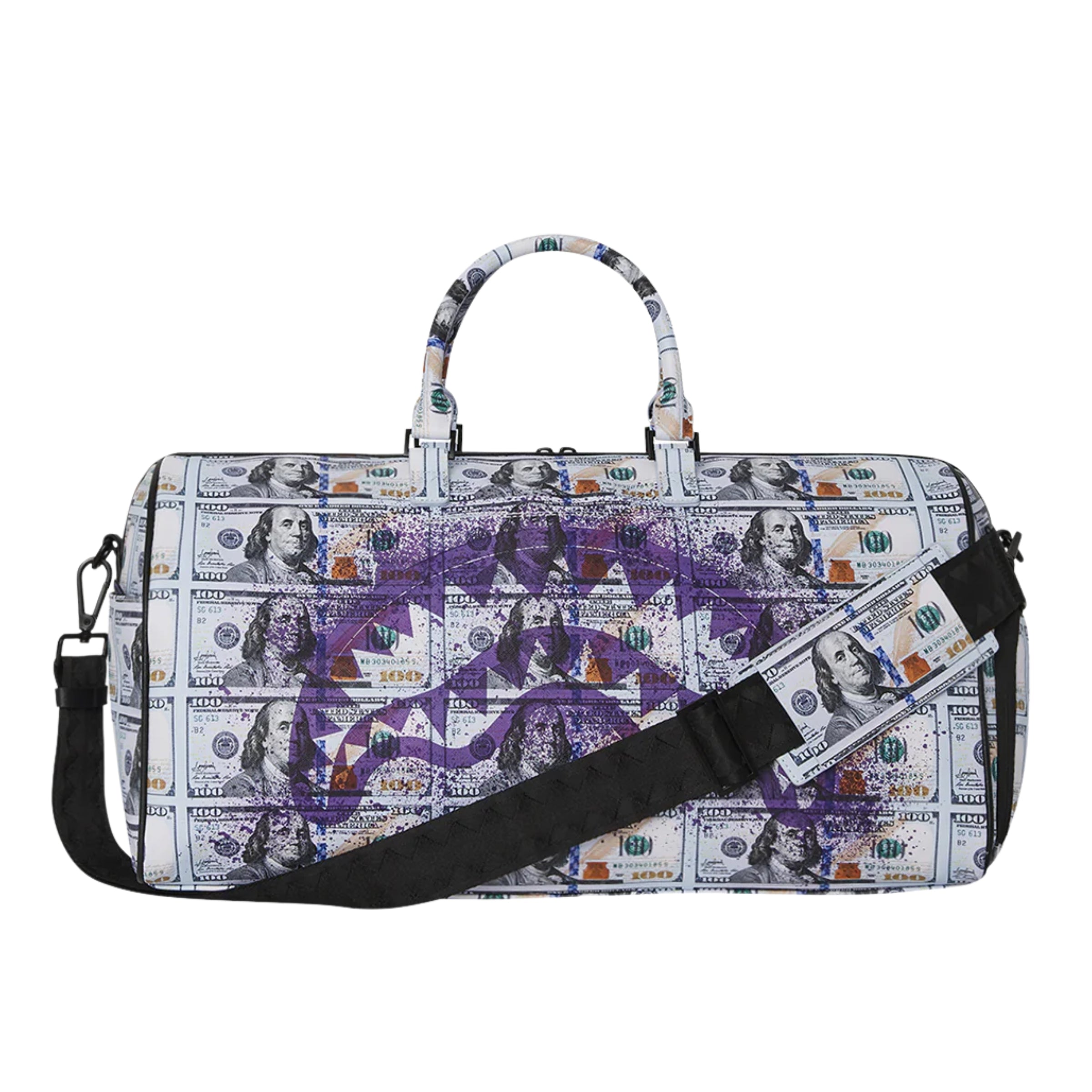 Spray Ground Bag Duffle Money Splat Lilac