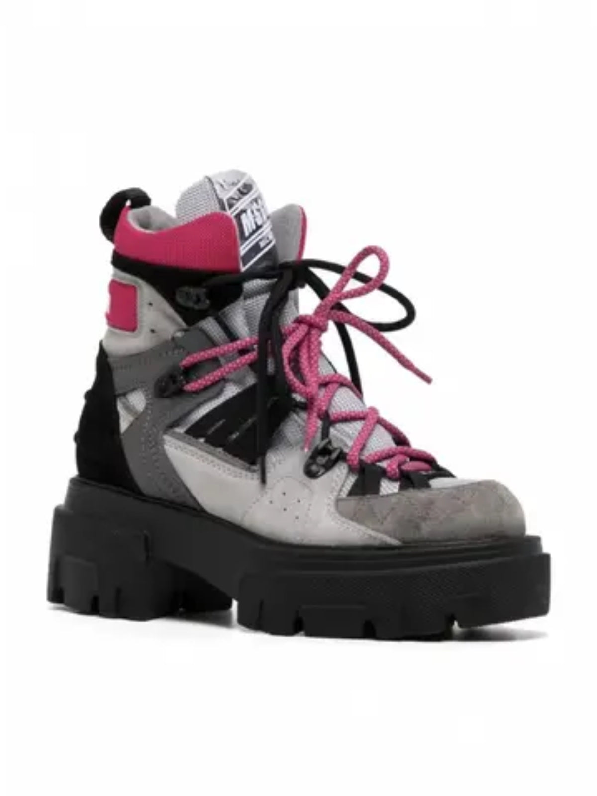 Msgm Ladies Boot Grey-White-Pink-Black