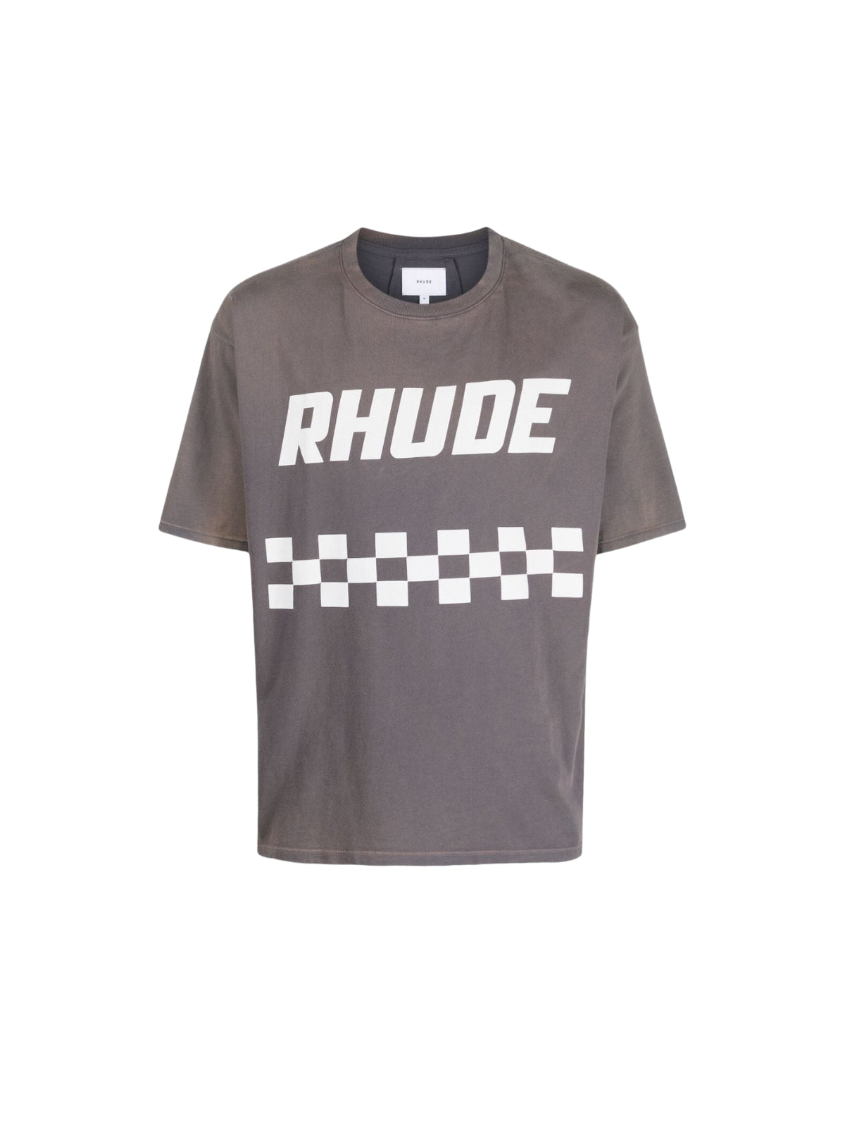 Rhude T-Shirt Off Road Logo Vintage Grey