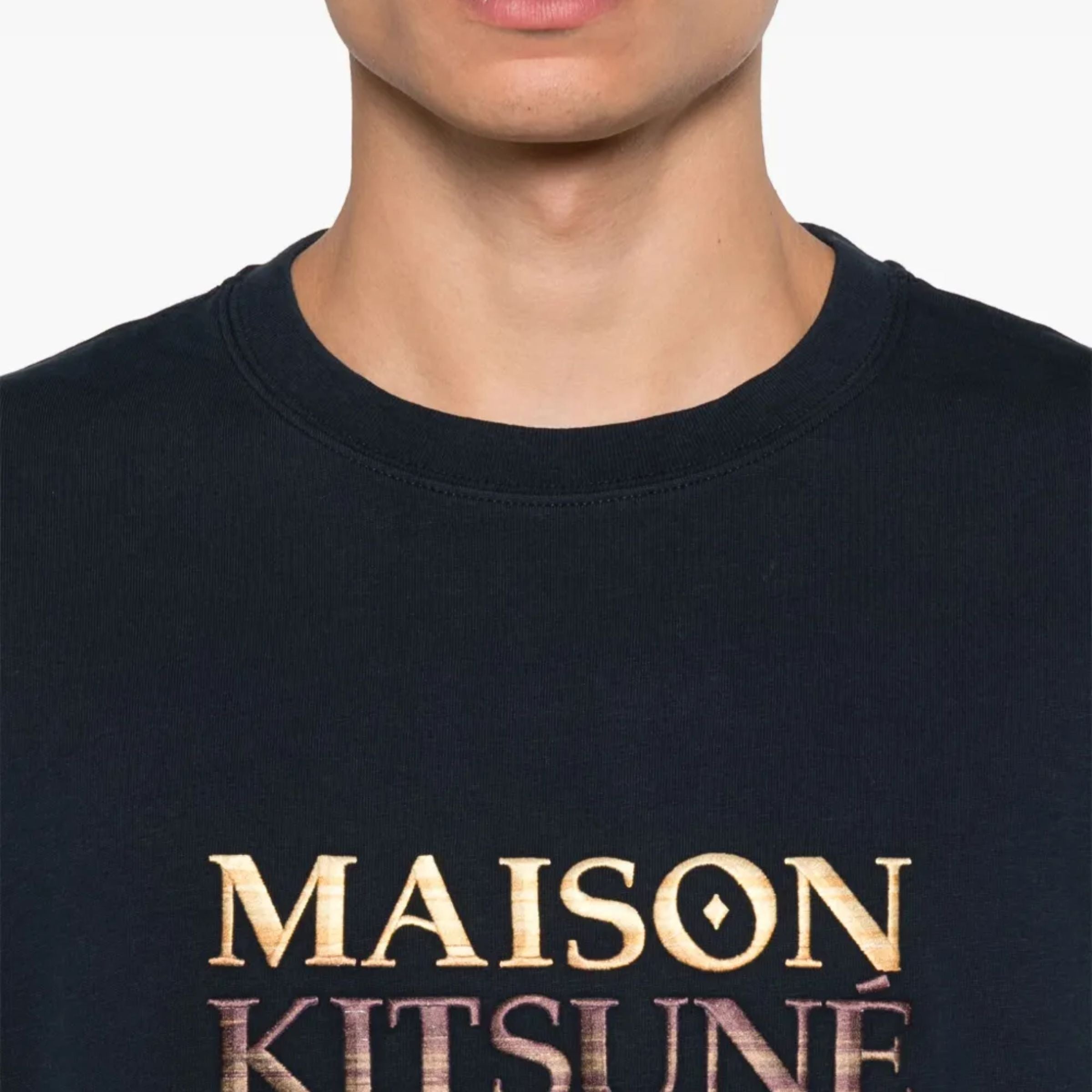Maison Kitsune T-Shirt Gradient Logo Navy