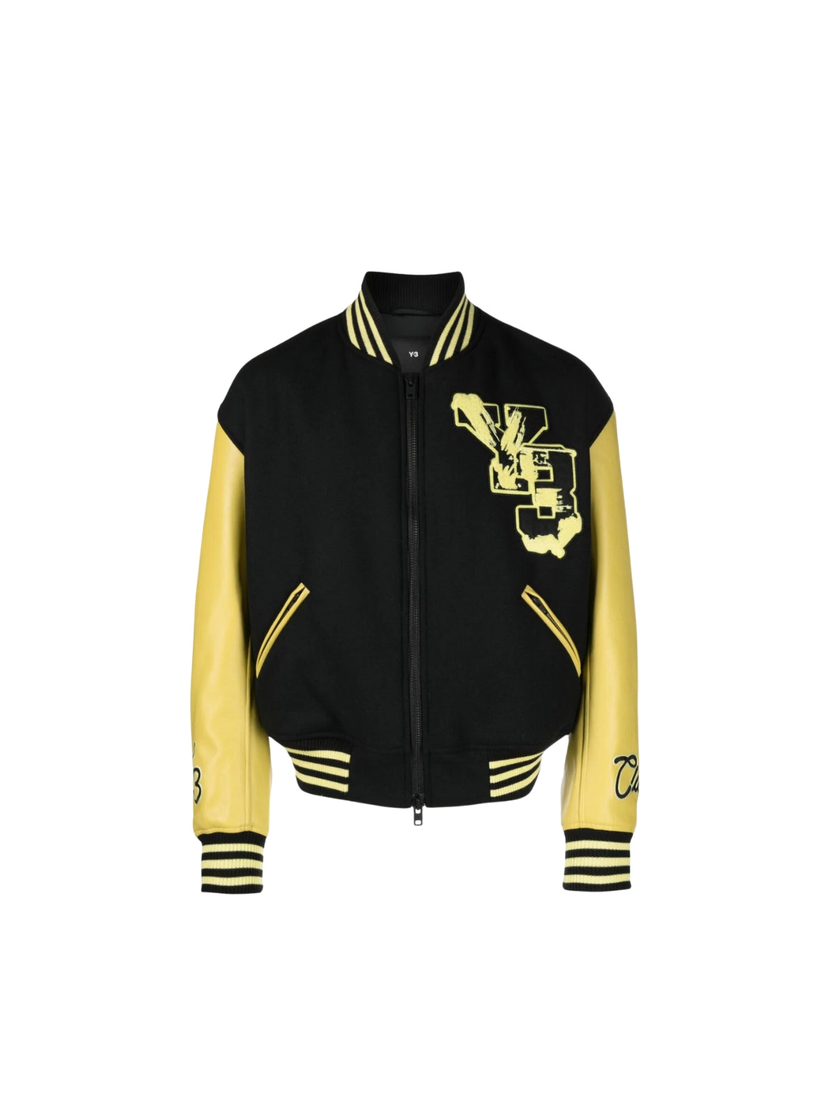 Y-3 Jacket Varsity Letterman Black-Yellow