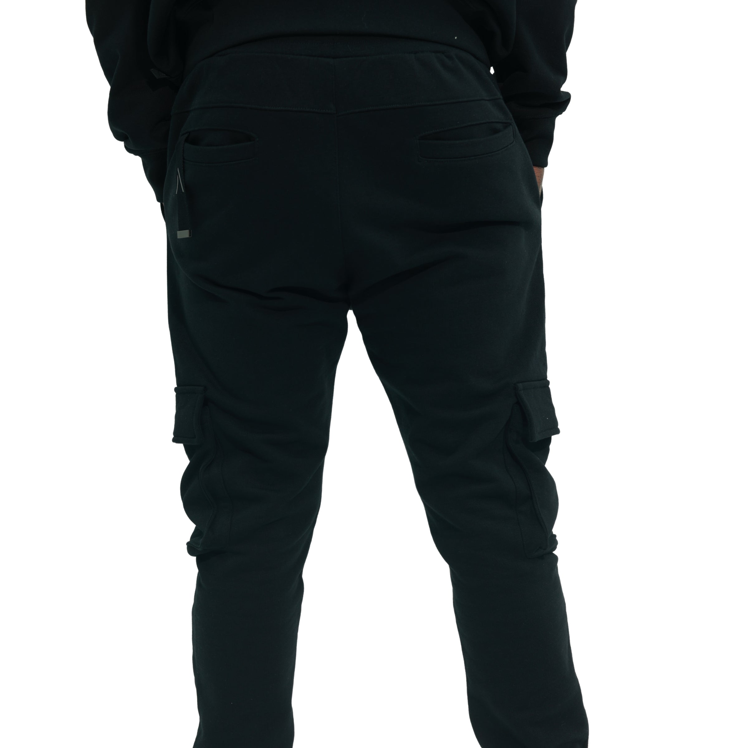 Capone Cargo Sweatpants Double Sided Pockets Black