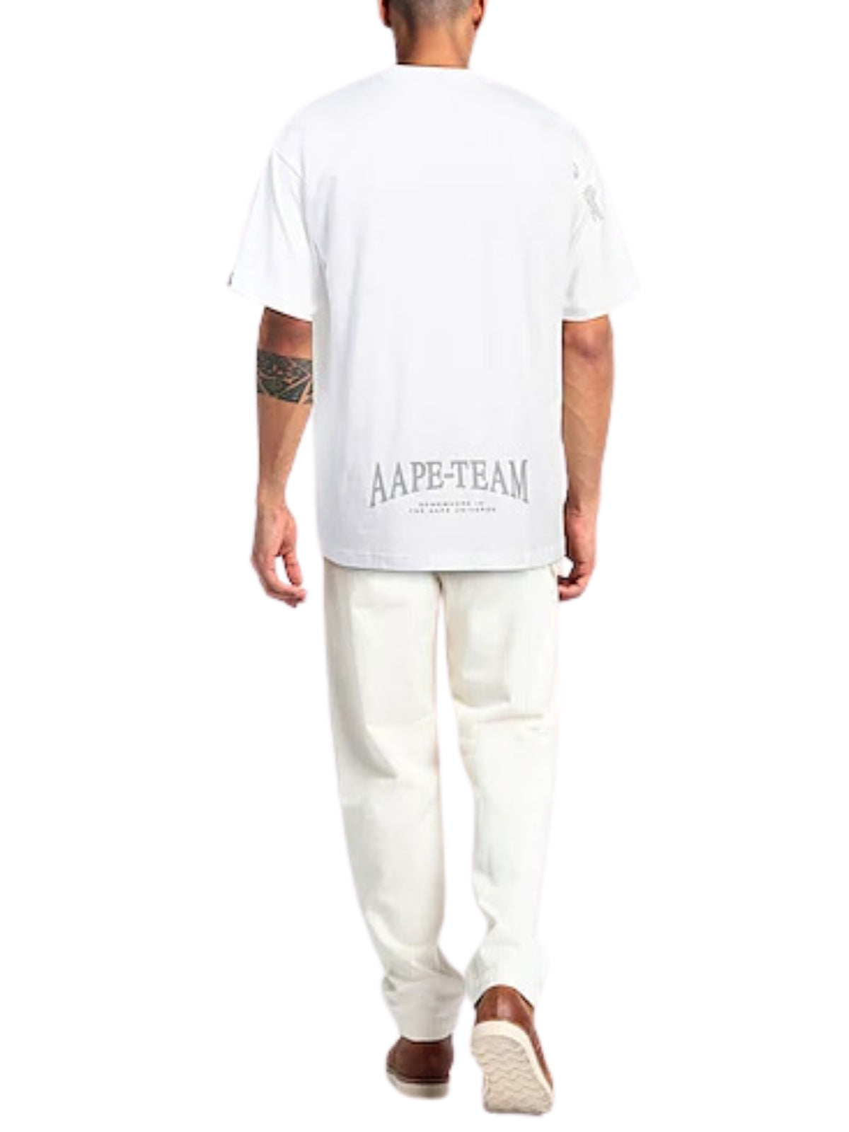 Aape T-Shirt Aapeteam Logo White