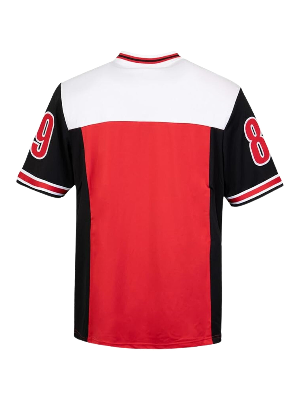 Red and white shirt discount