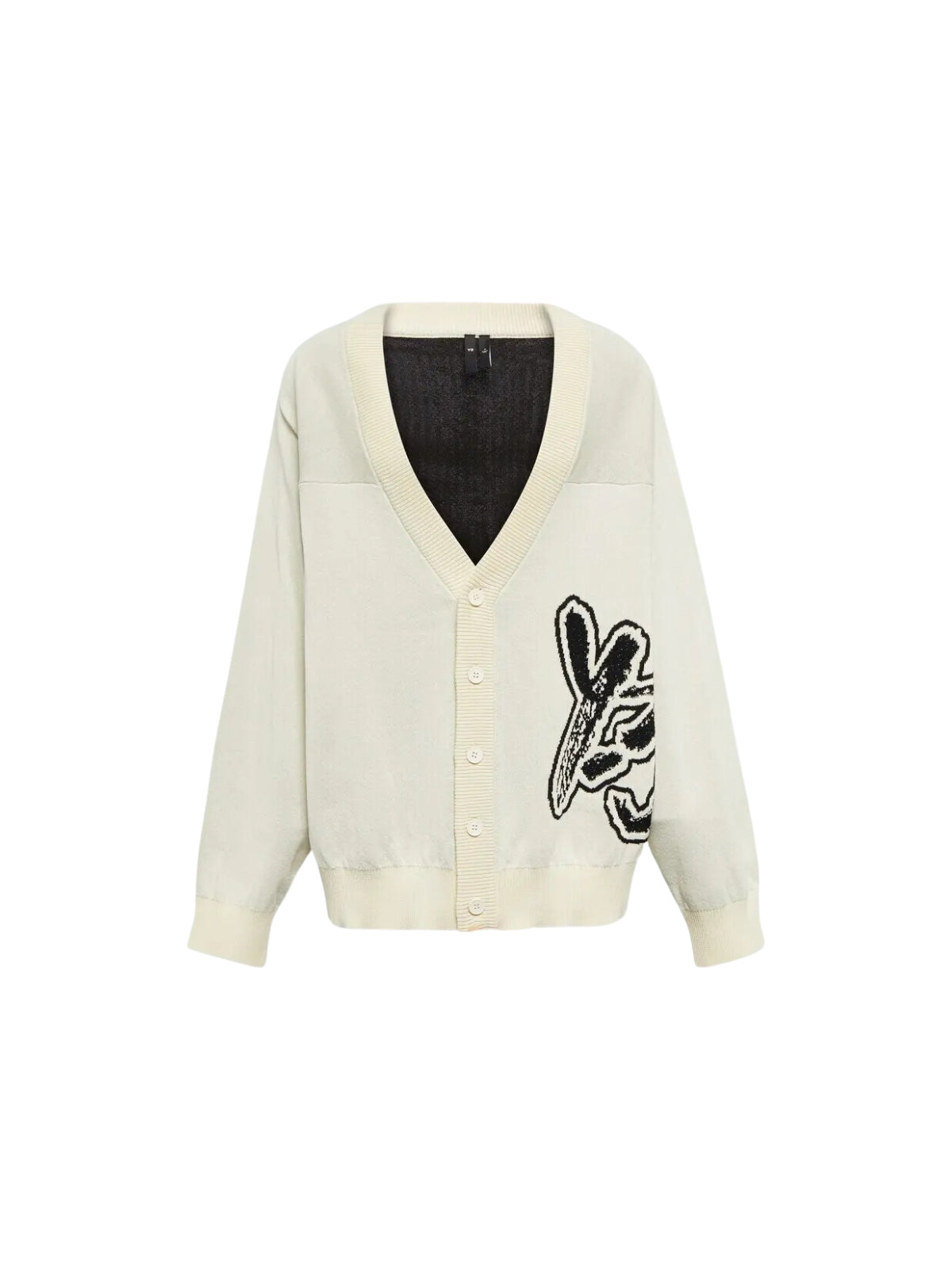 Y-3 Cardigan Knit Logo Off-White