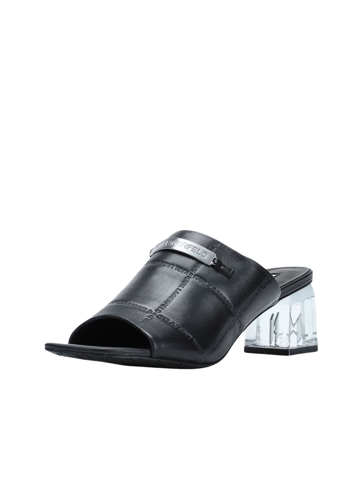 Karl Lagerfeld Ladies Slide Ice Blok Quilted Mule Black