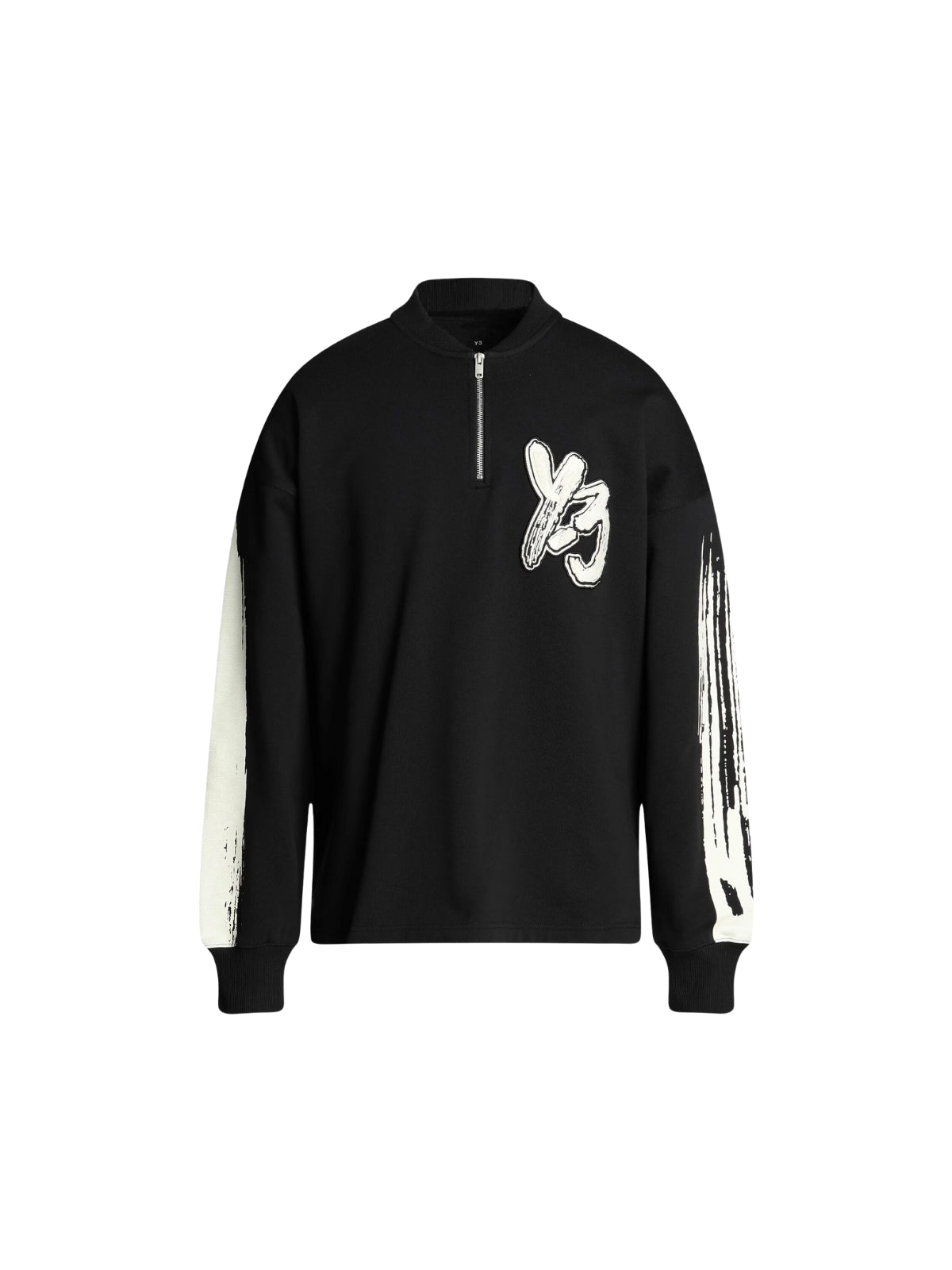 Y-3 Sweater Log Half Zip Logo Black