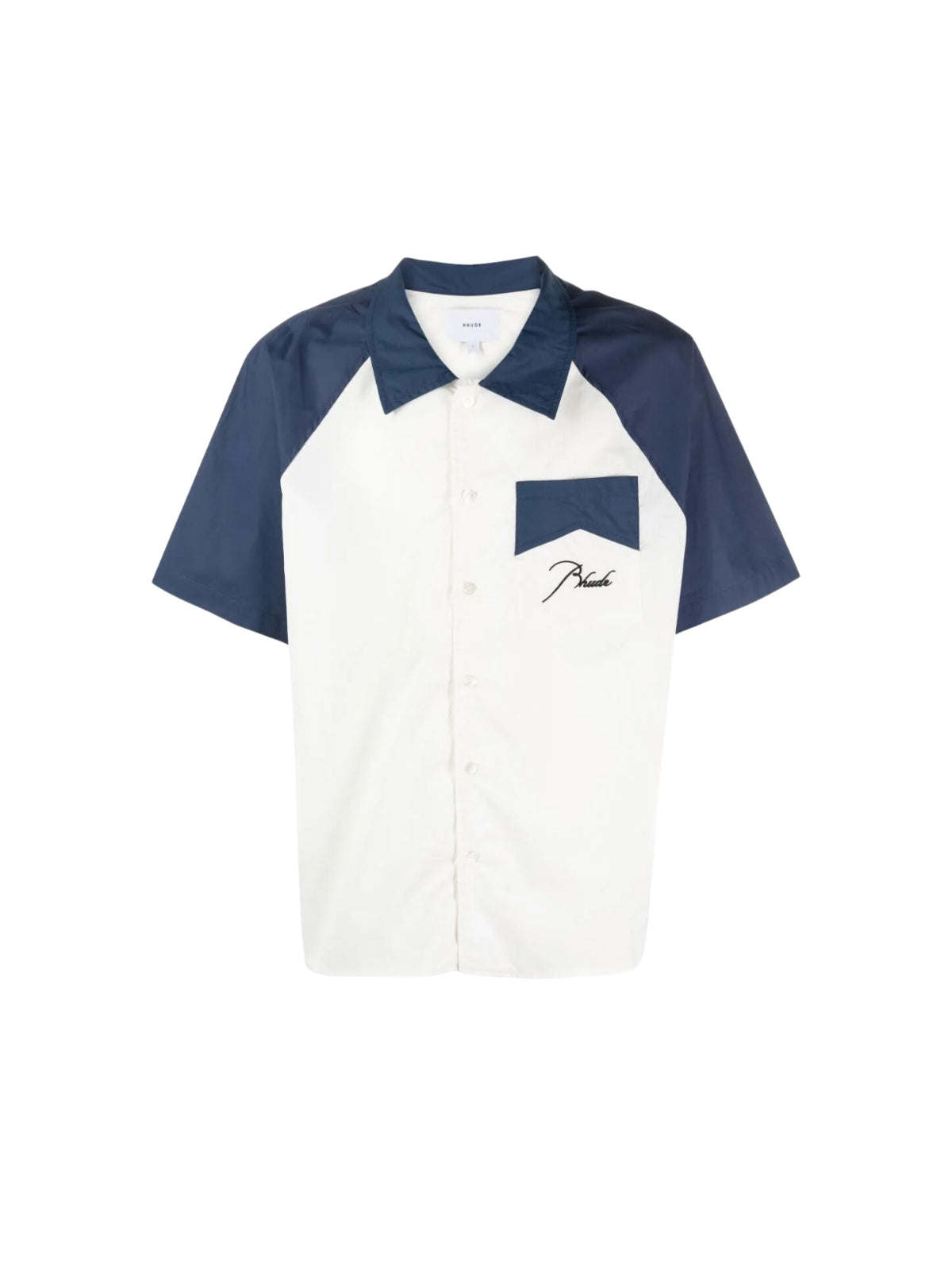 Rhude Golfer Raglan Poplin Button Up Navy-Cream