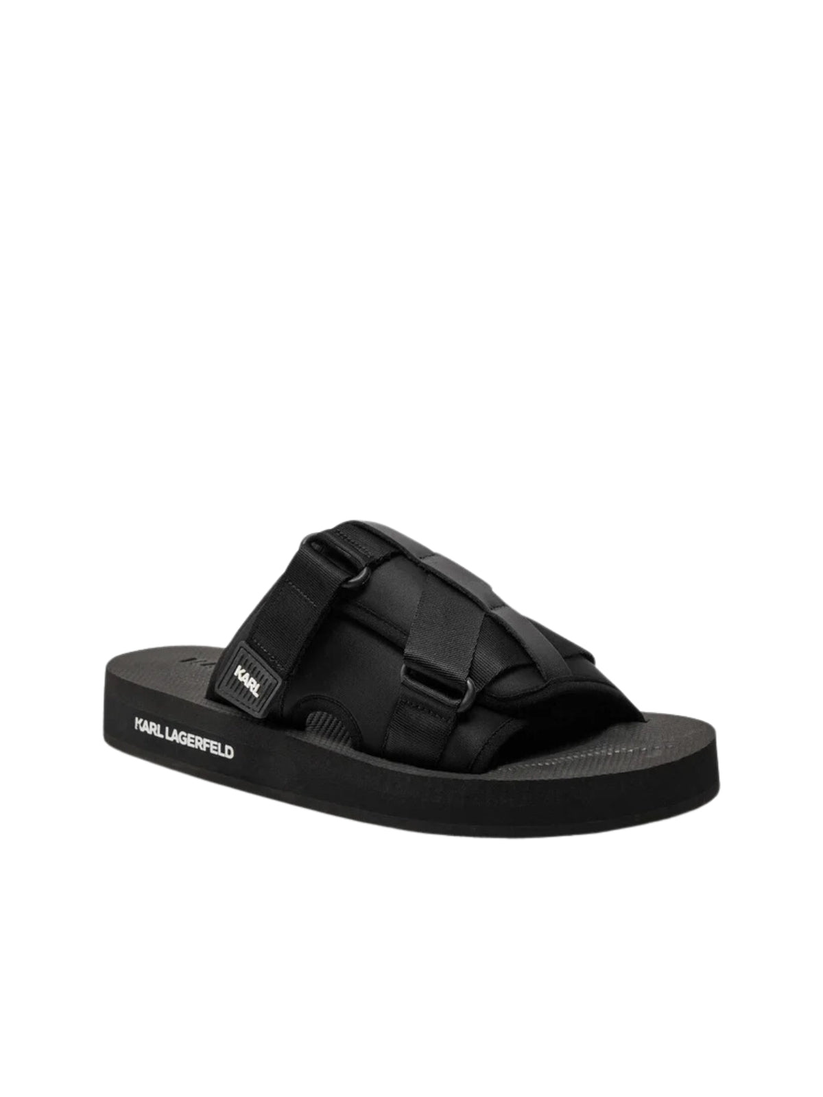 Karl Lagerfeld Slide Atlantic Cross Web Black