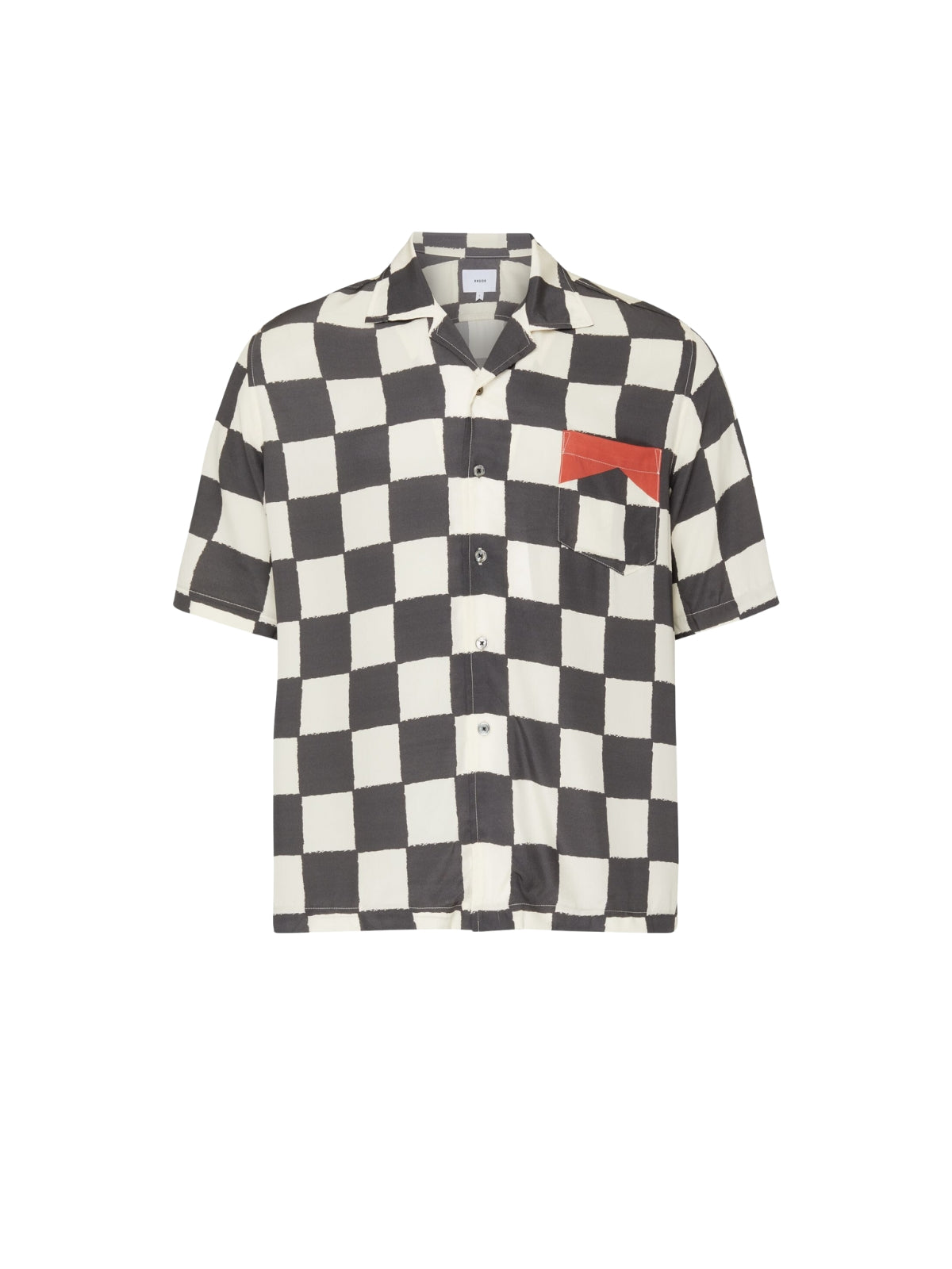 Rhude Shirt Checkered Ivory-Black-Red