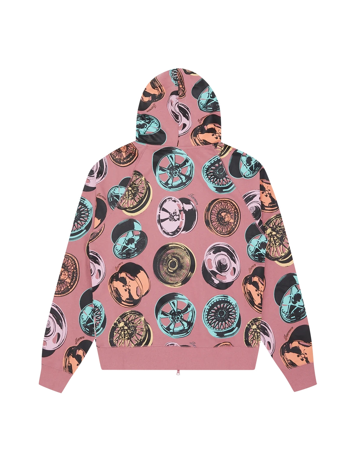 Ice-Cream Jacket Rims Zip-Through Hoodie Pink