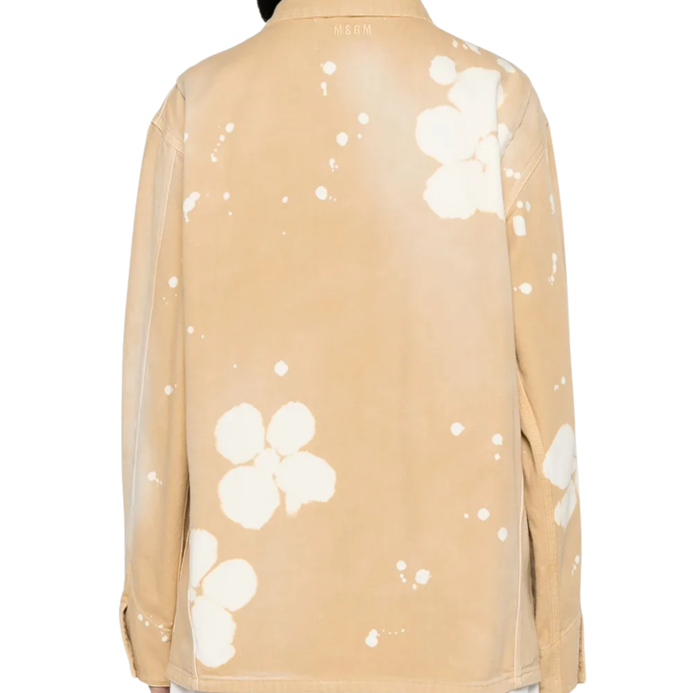 Msgm Shirt Ladies Floral Tye Dye Sand