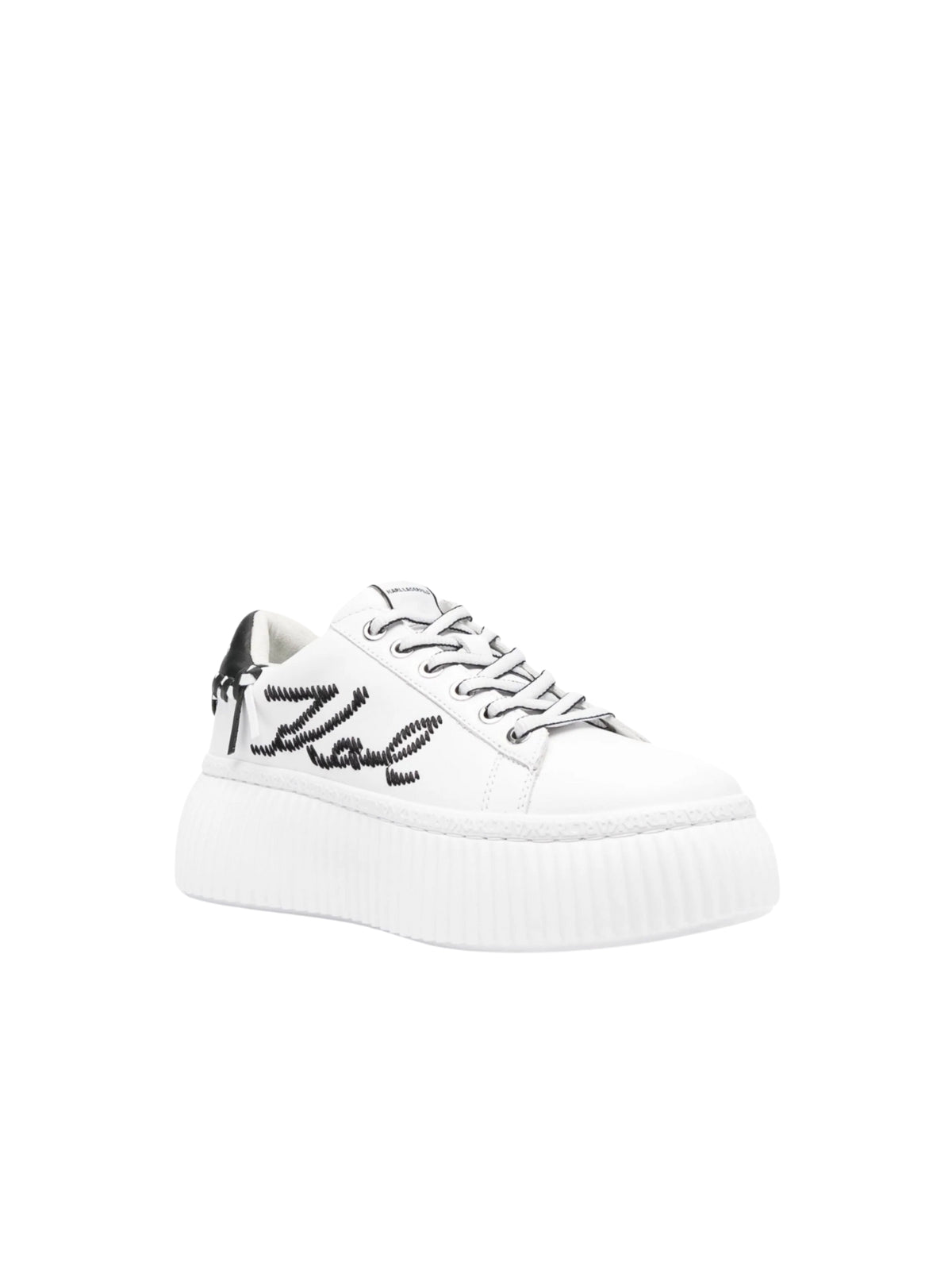 Karl Lagerfeld Sneaker Ladies Kreeper Whipstitch White-Black