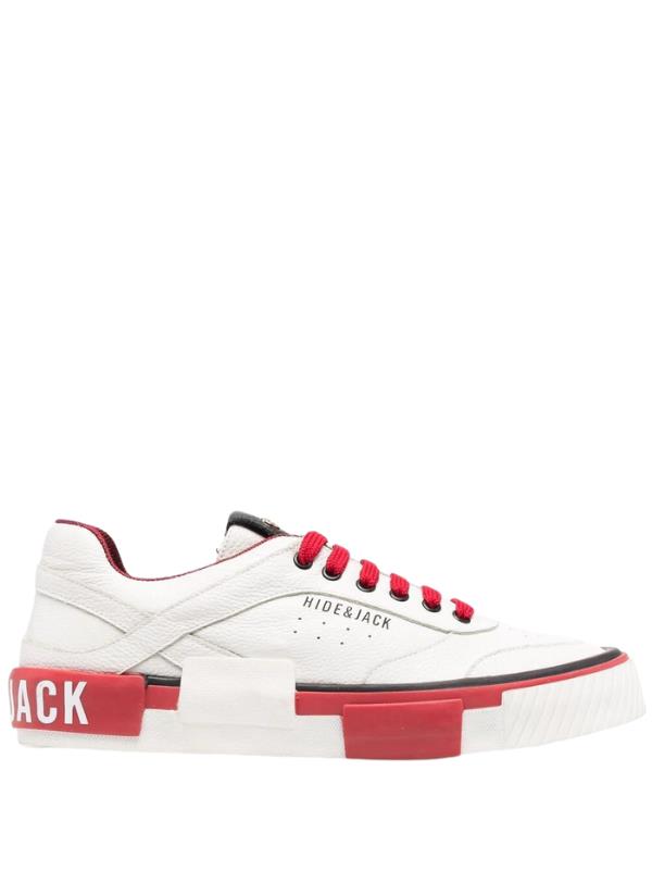 Hide & Jack Sneaker Low Leather Laces Red-White