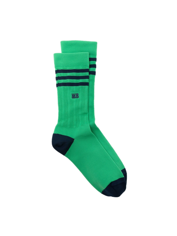 Y-3 Socks Logo Green