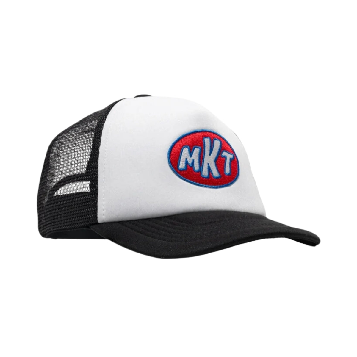 Market Cap Trucker Patched Black-White