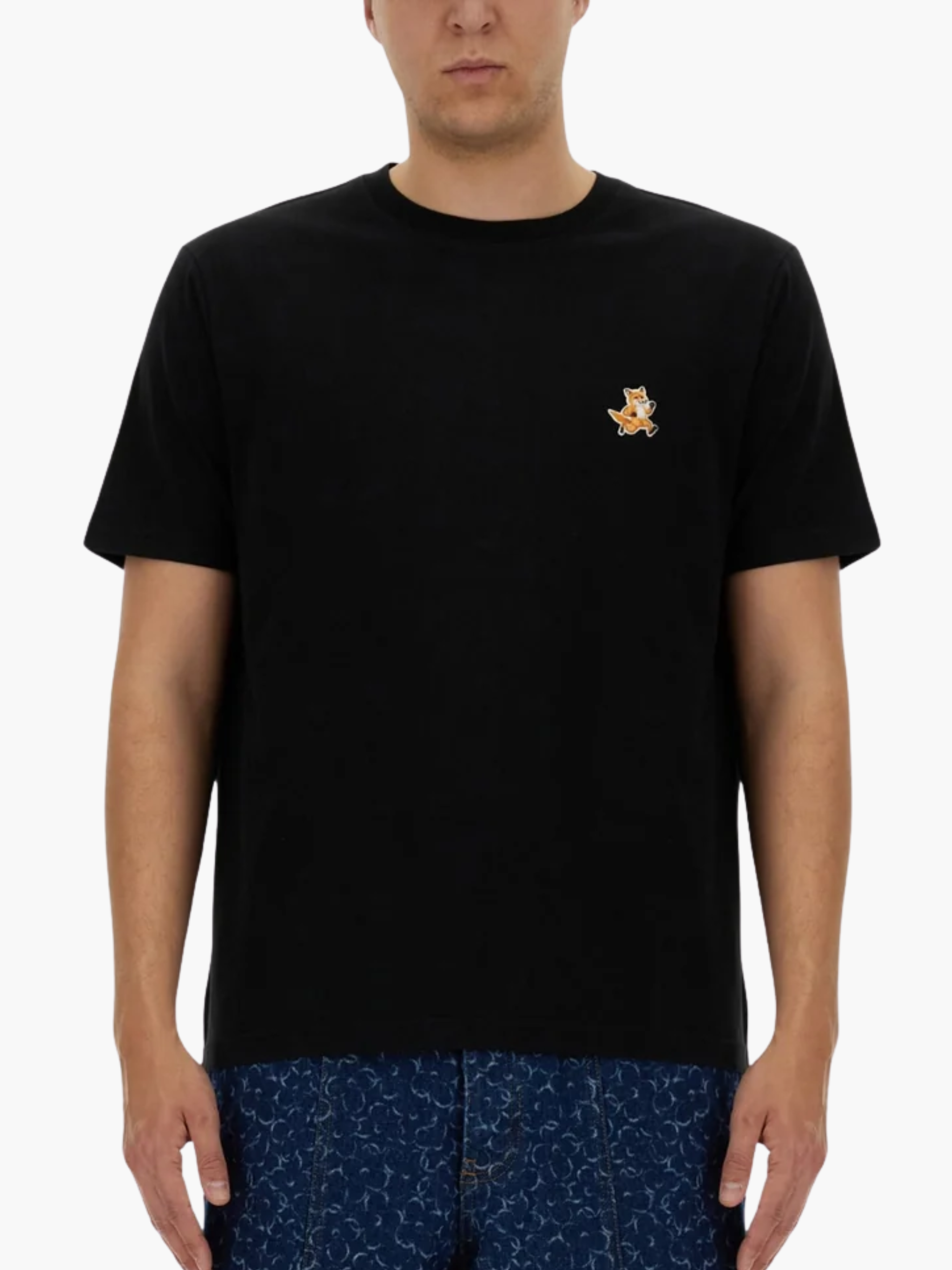 Maison Kitsune T-Shirt Speedy Fox Patch Black
