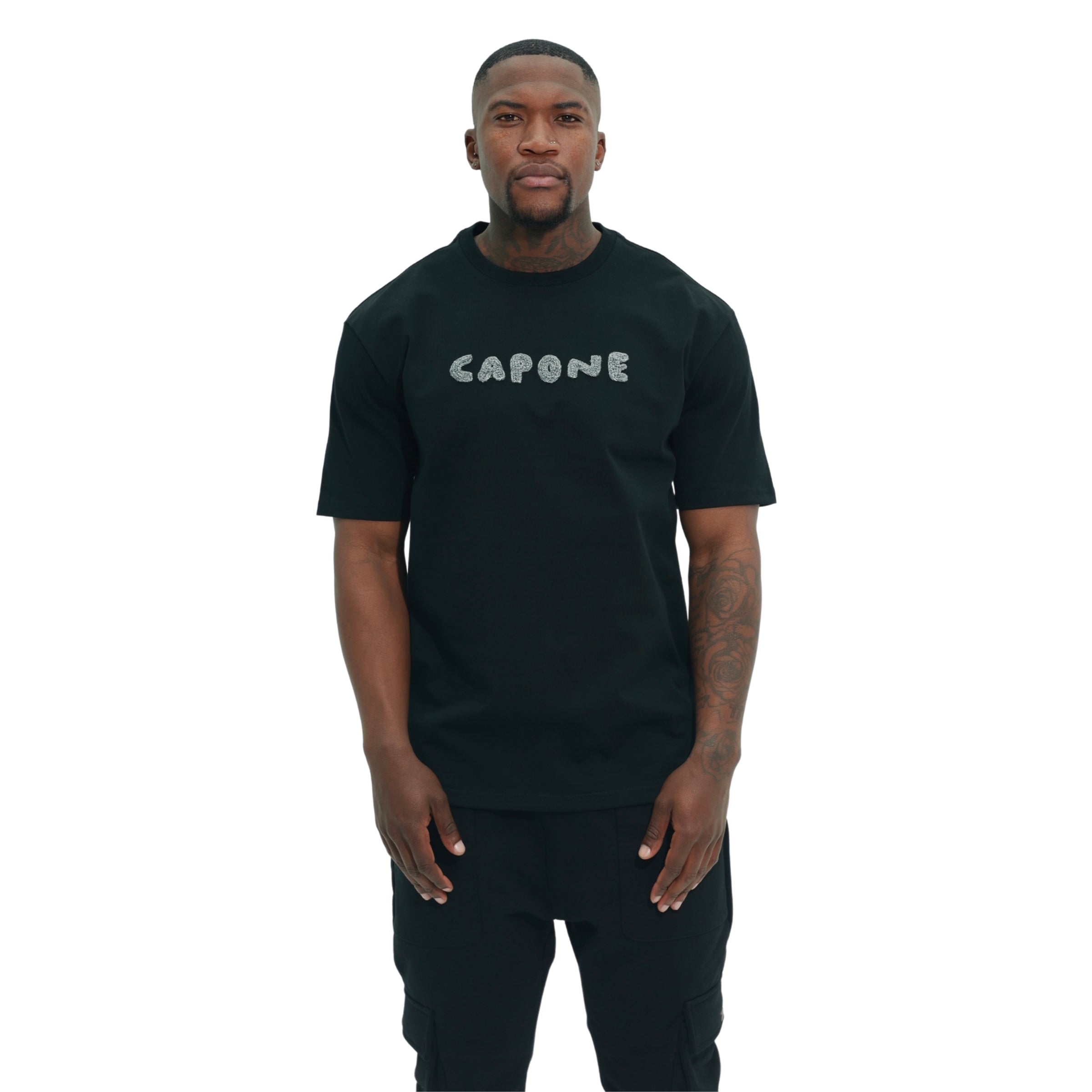 Capone T-Shirt Back Paint Graphic Black