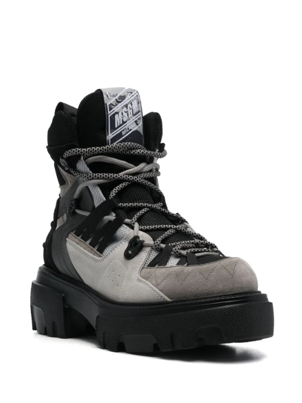 Msgm Boot Hiker Lace Black