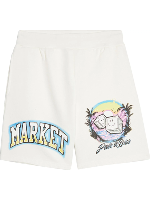 Market Shorts Smiley Pair Of Dice White