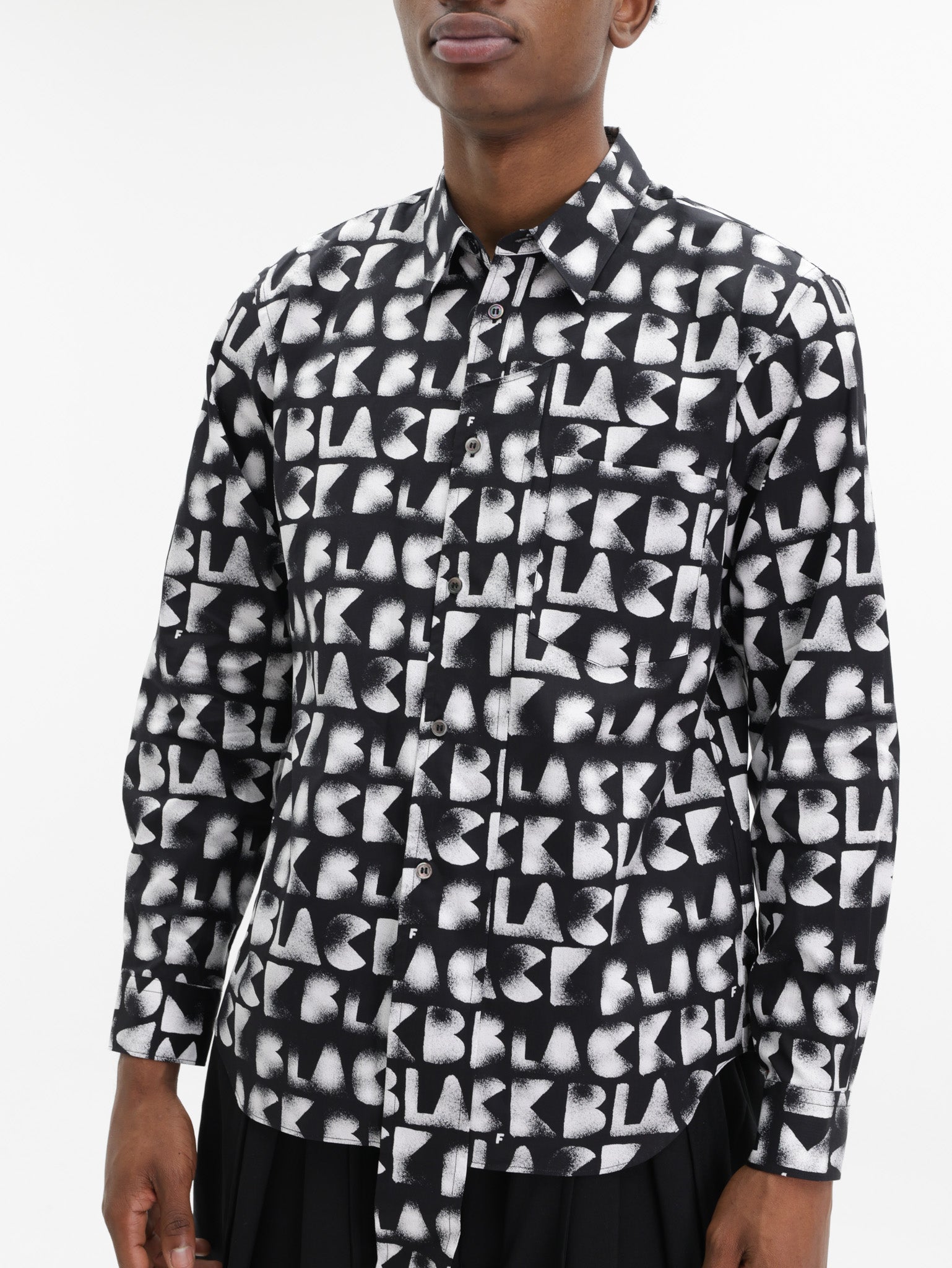 Comme Des Garcons Shirt Plain Blue/White