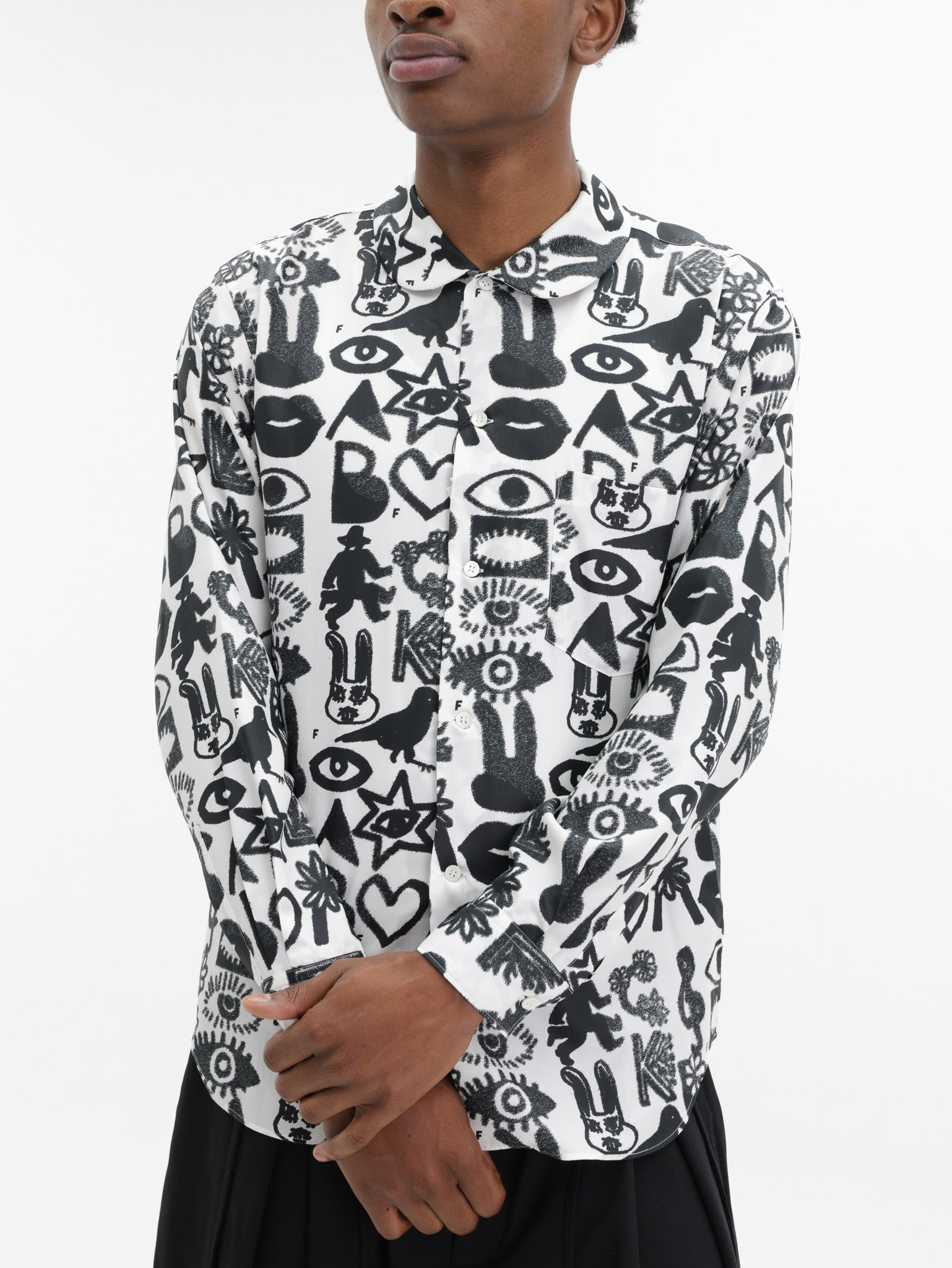 Comme Des Garcons Shirt All Over Print Black/White