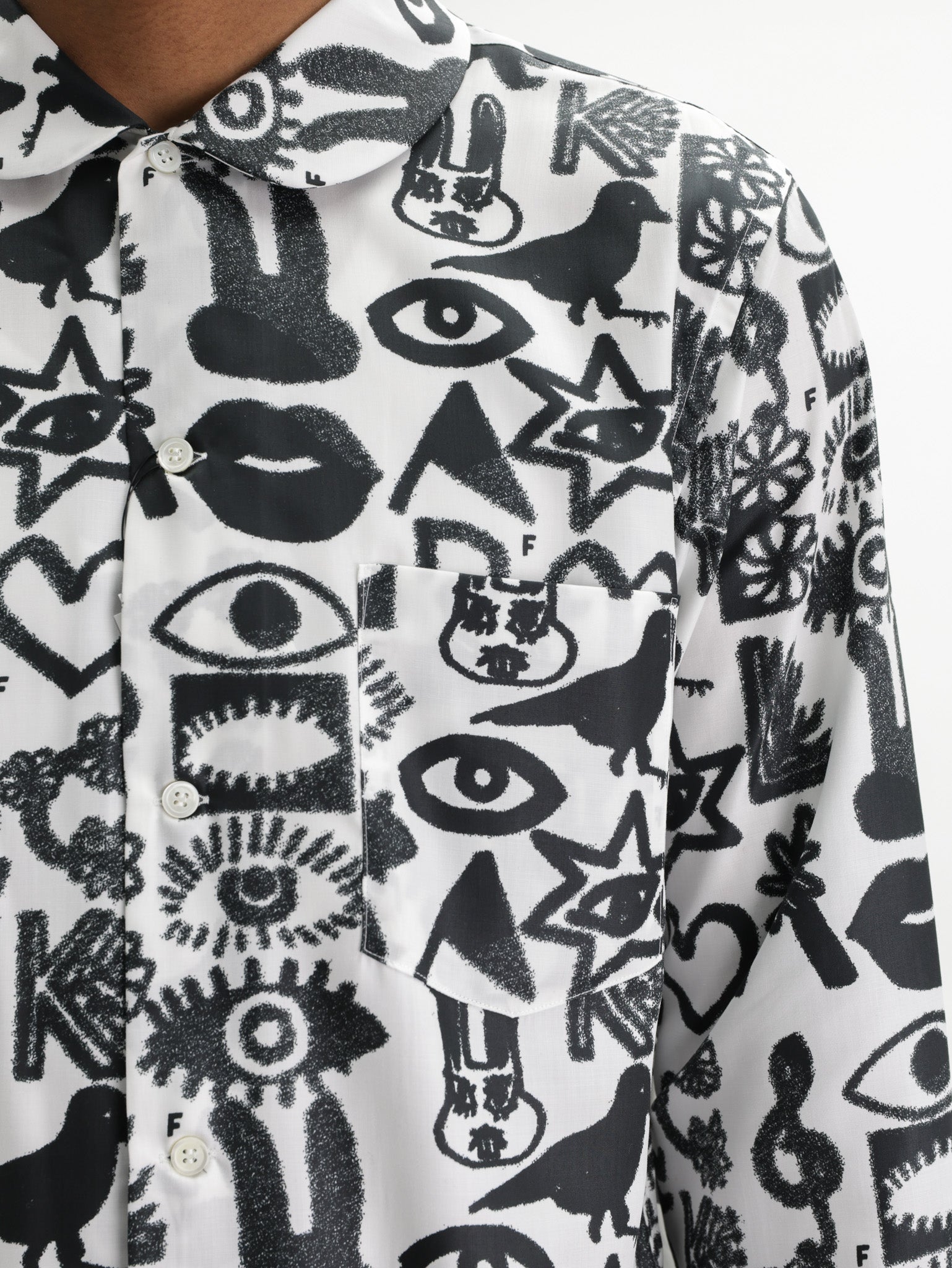 Comme Des Garcons Shirt All Over Print Black/White